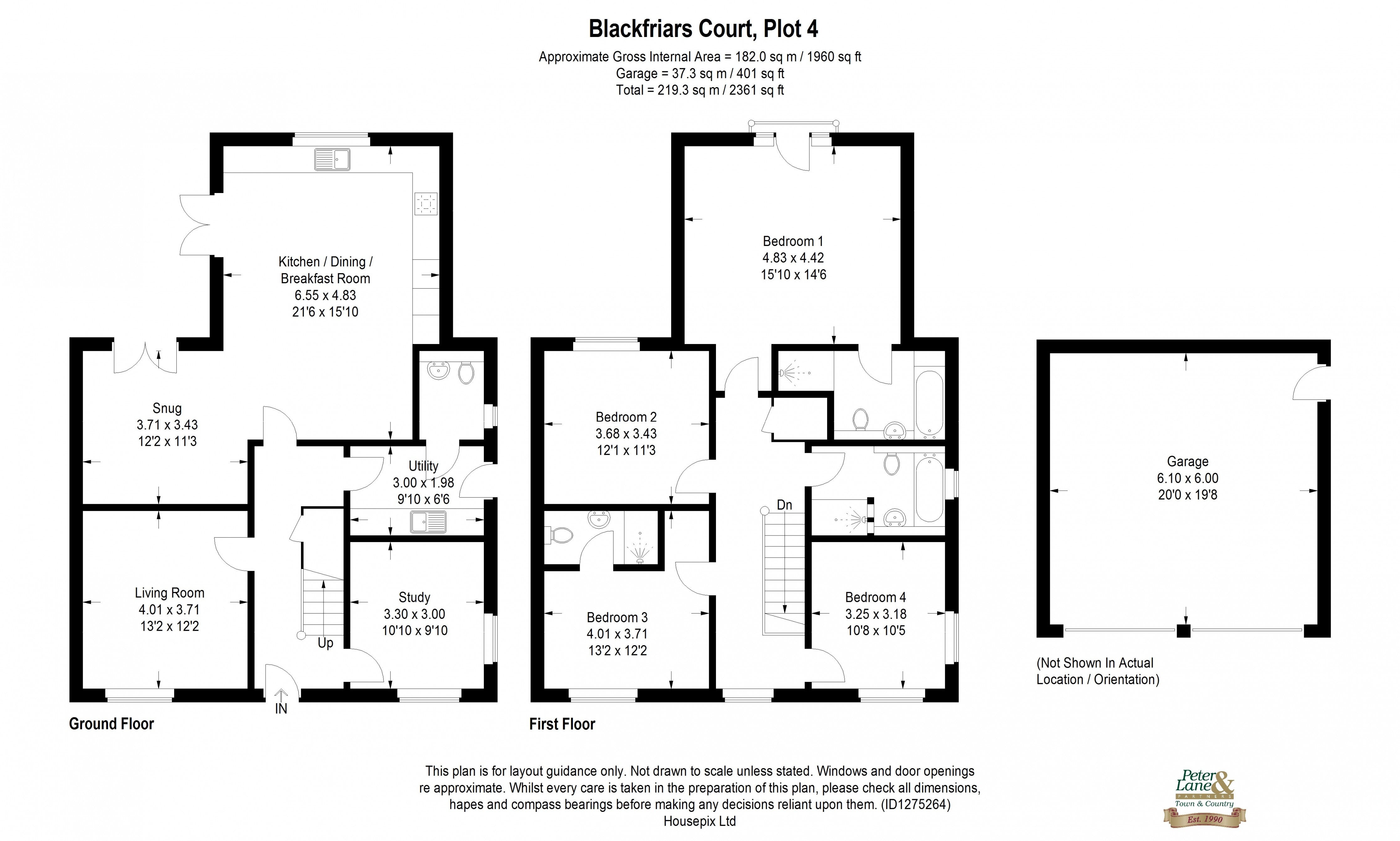 Floorplan for Blackfriars Court, Stow Longa