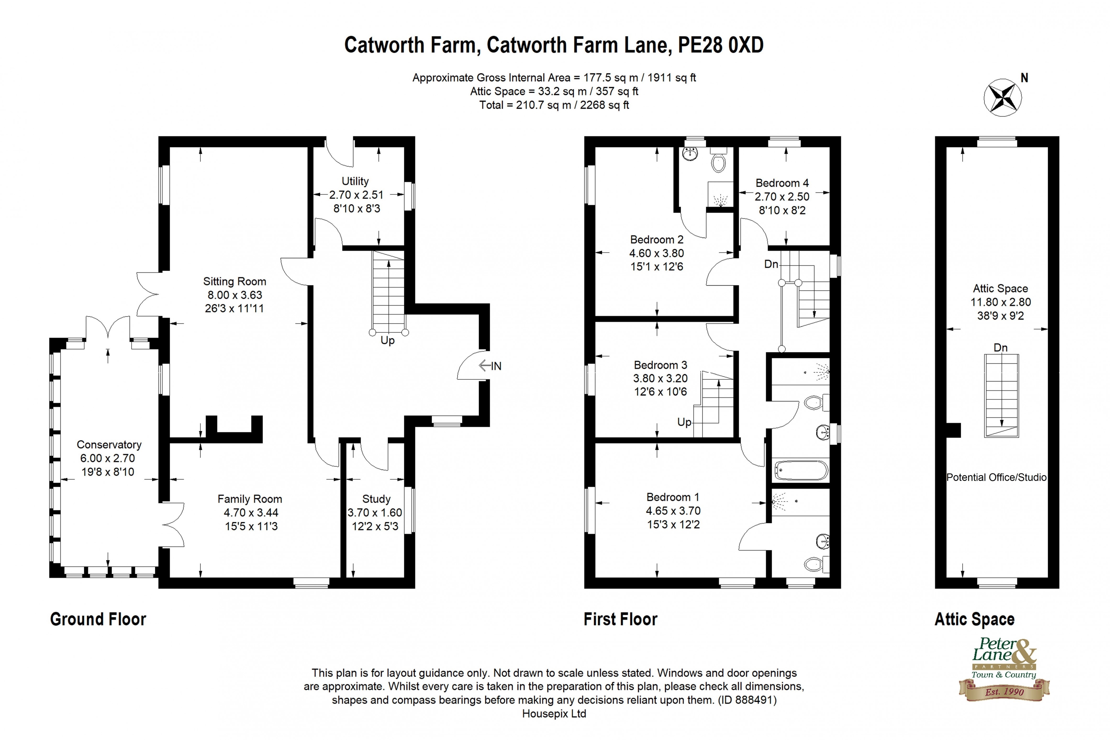 Floorplan for Catworth, Huntingdon, Cambridgeshire