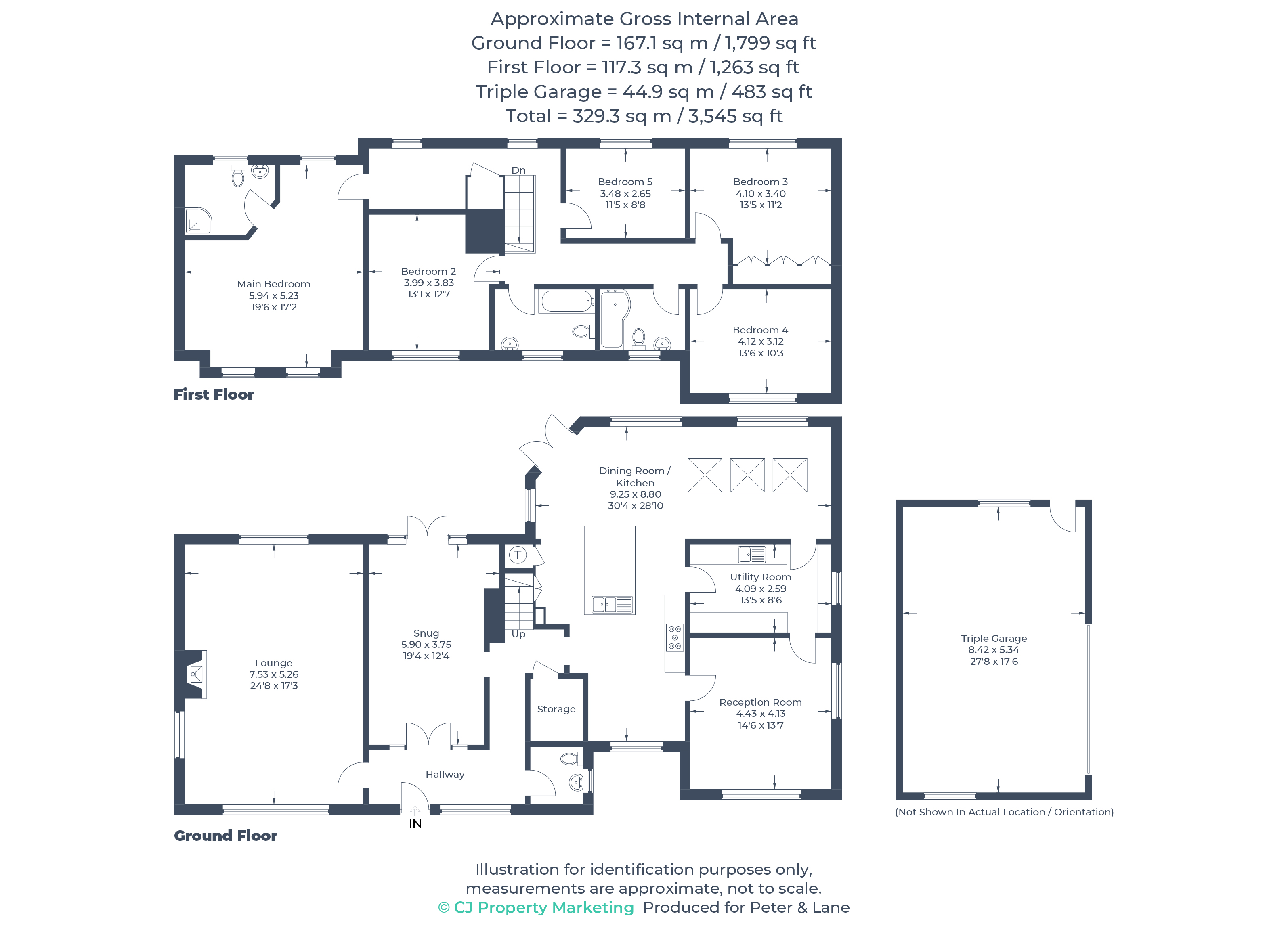 Floorplan for Graveley, St Neots, Cambridgeshire