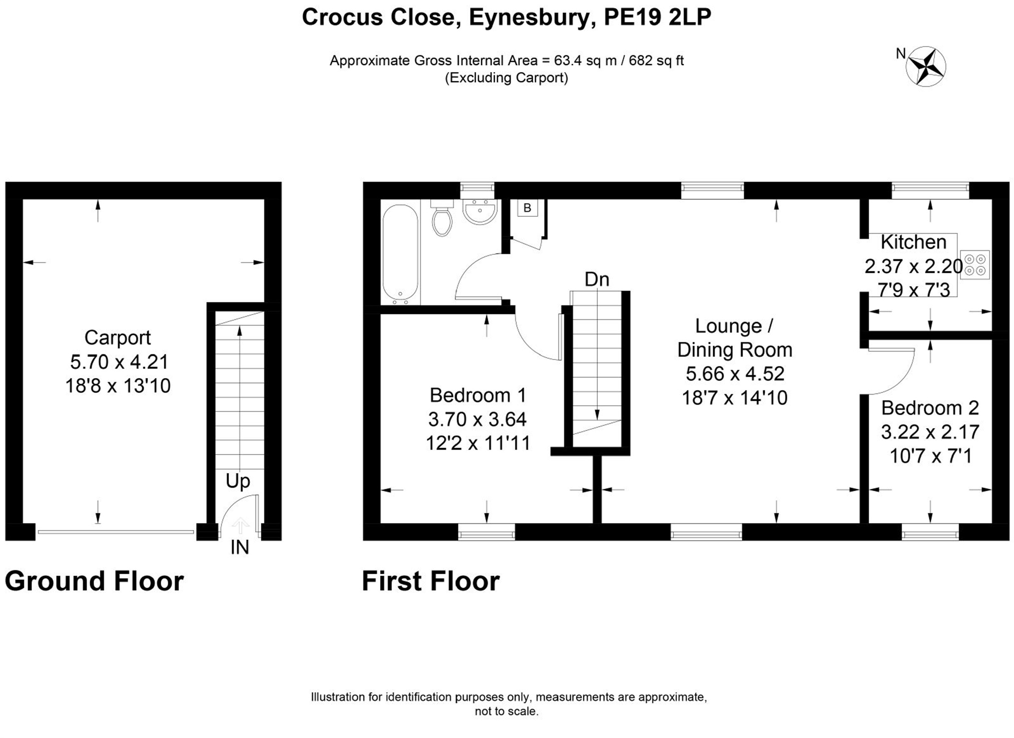 Floorplan for Crocus Close, Eynesbury, St Neots