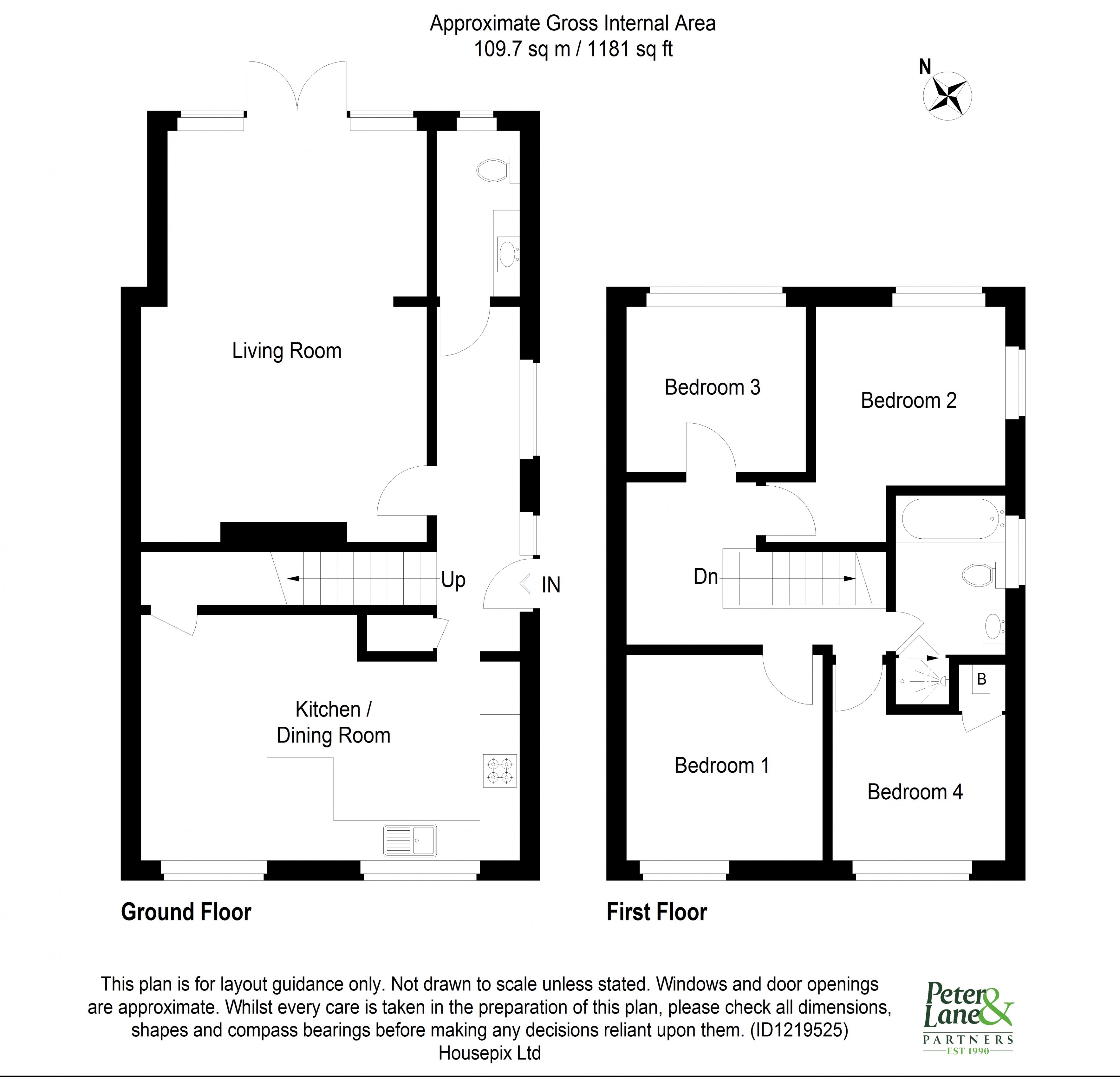 Floorplan for Hartford, Huntingdon
