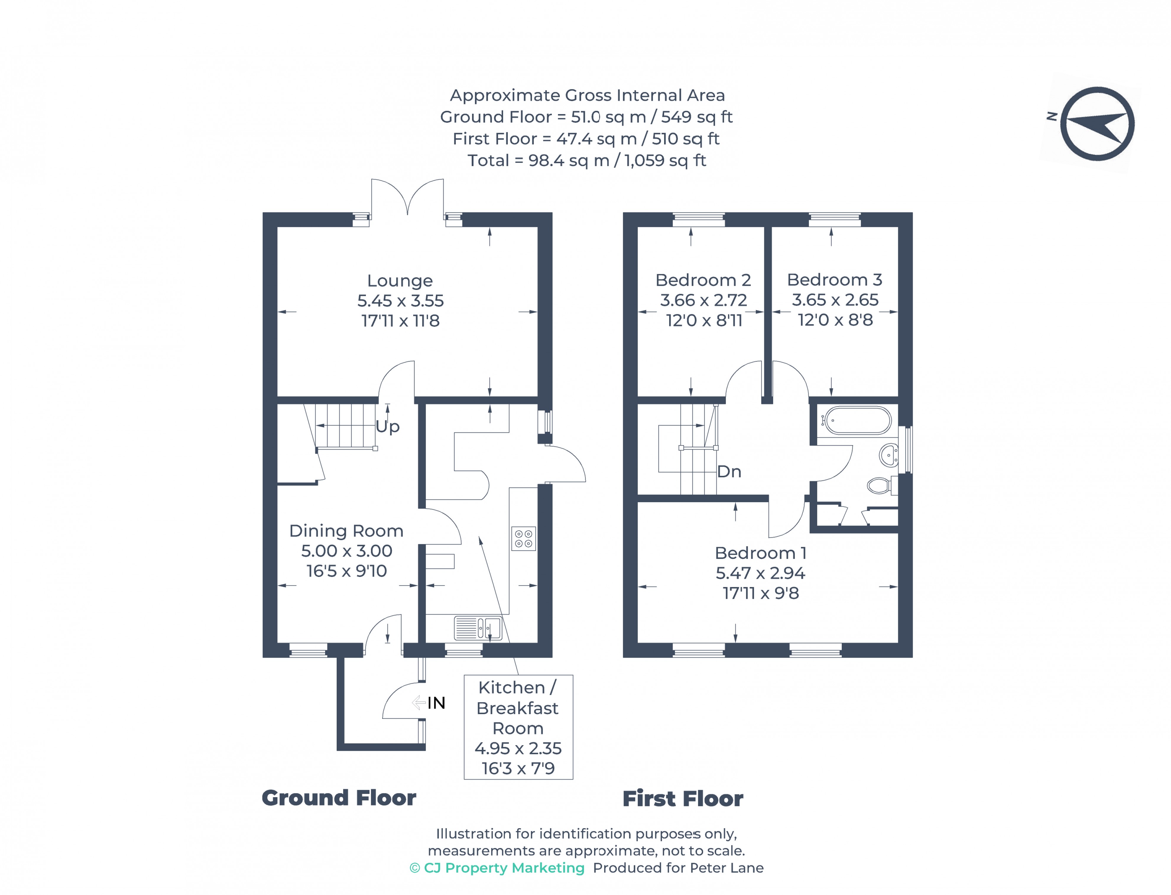 Floorplan for Little Paxton, St Neots, Cambridgeshire