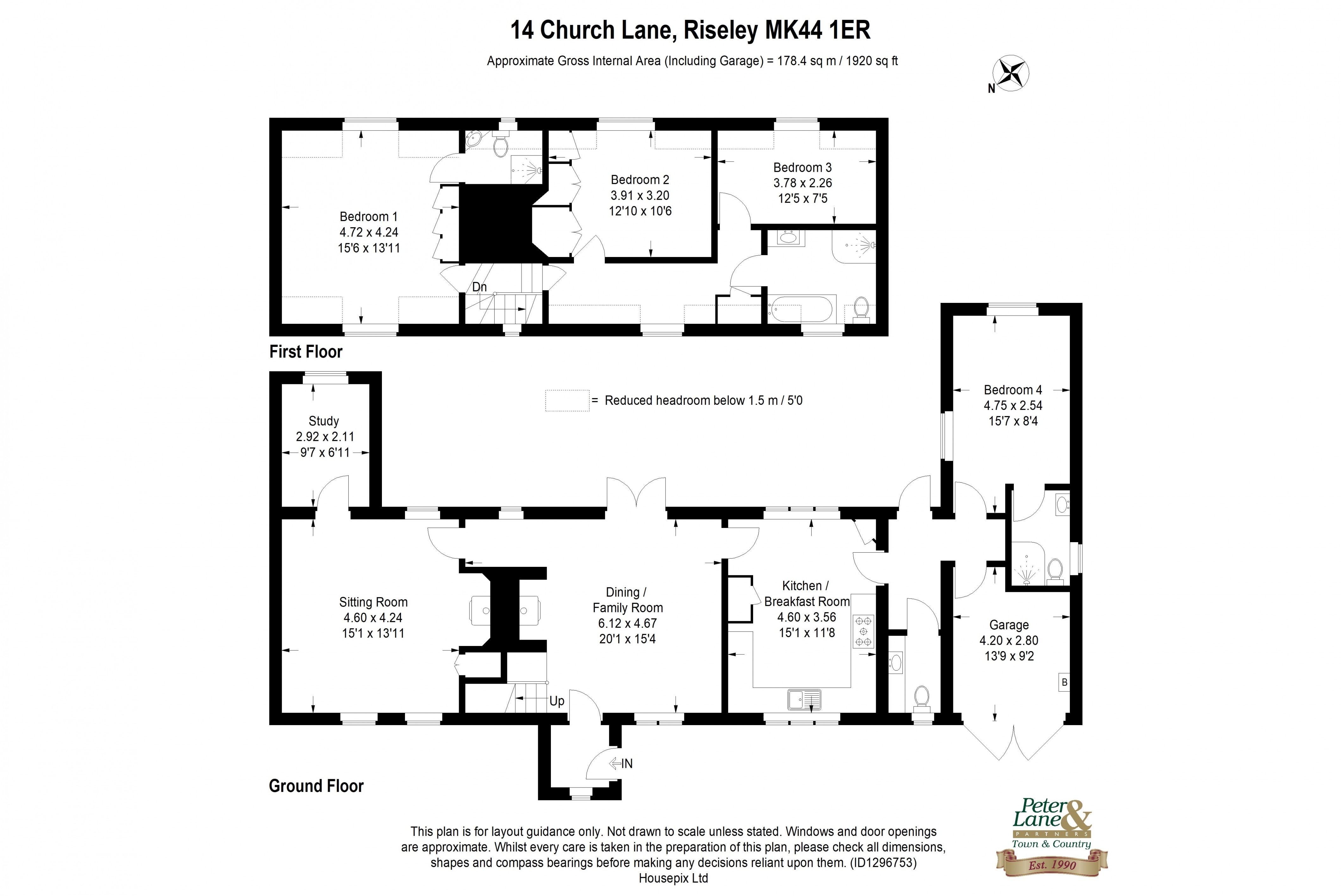 Floorplan for Church Lane, Riseley, Bedfordshire
