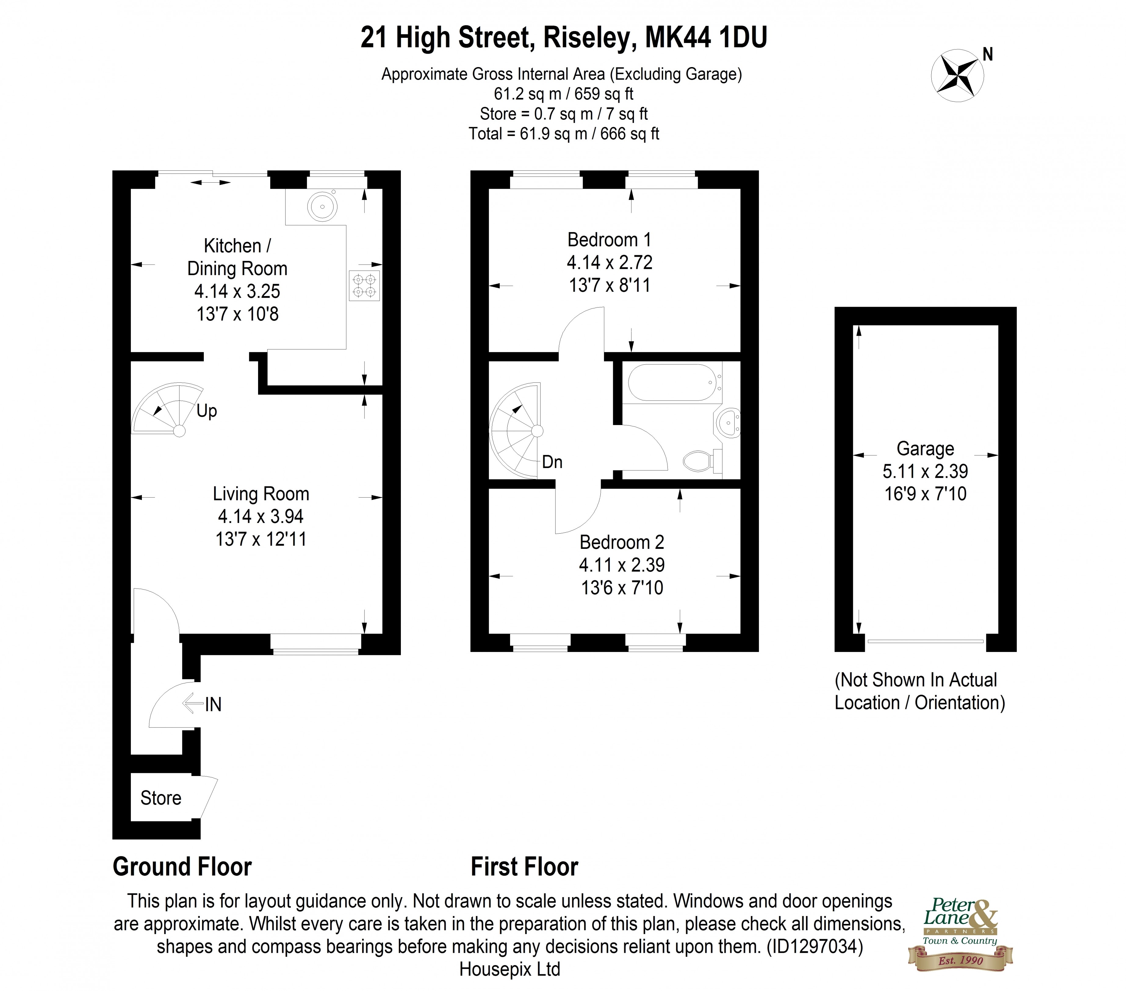 Floorplan for High Street, Riseley
