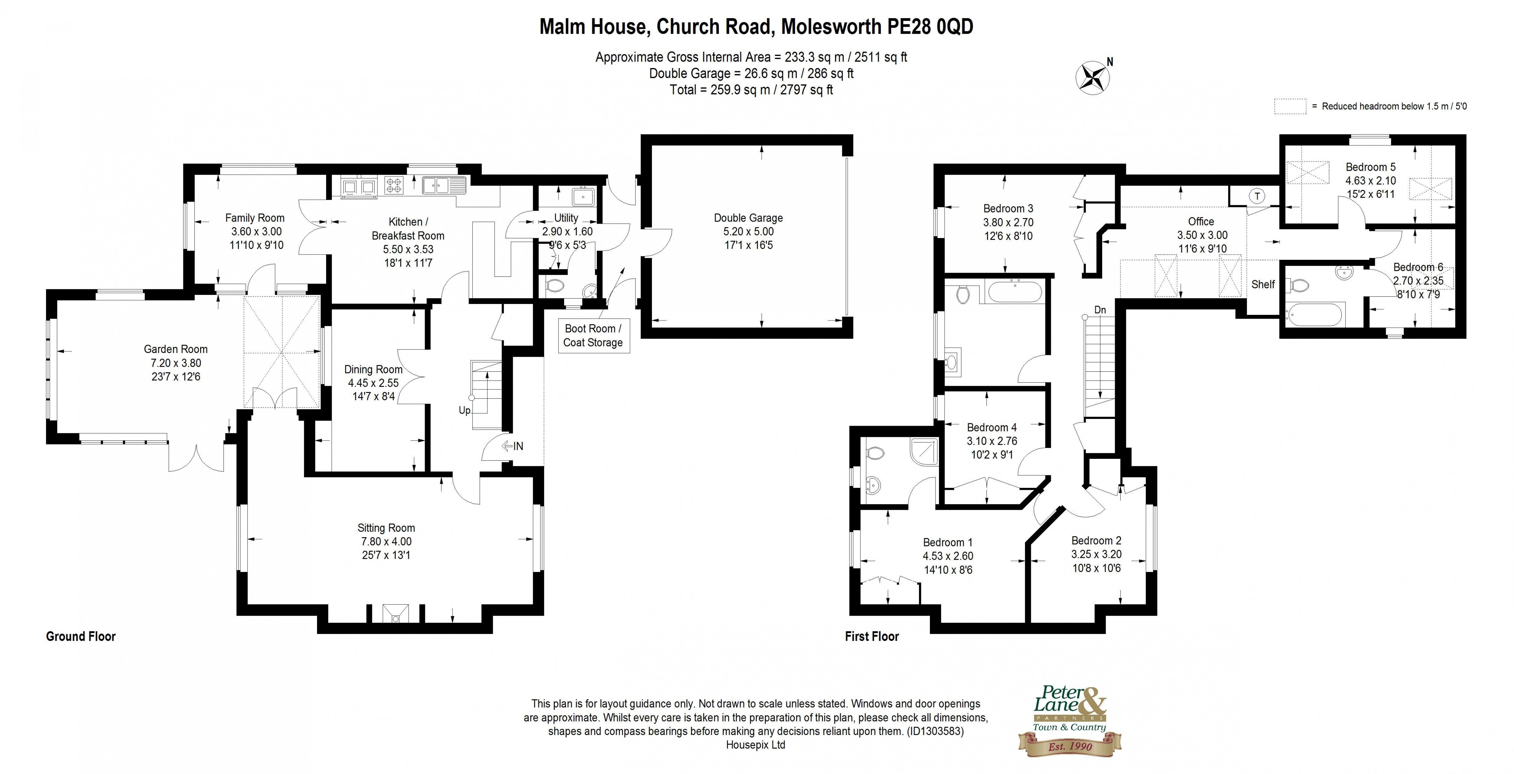 Floorplan for Molesworth, Huntingdon, Cambridgeshire