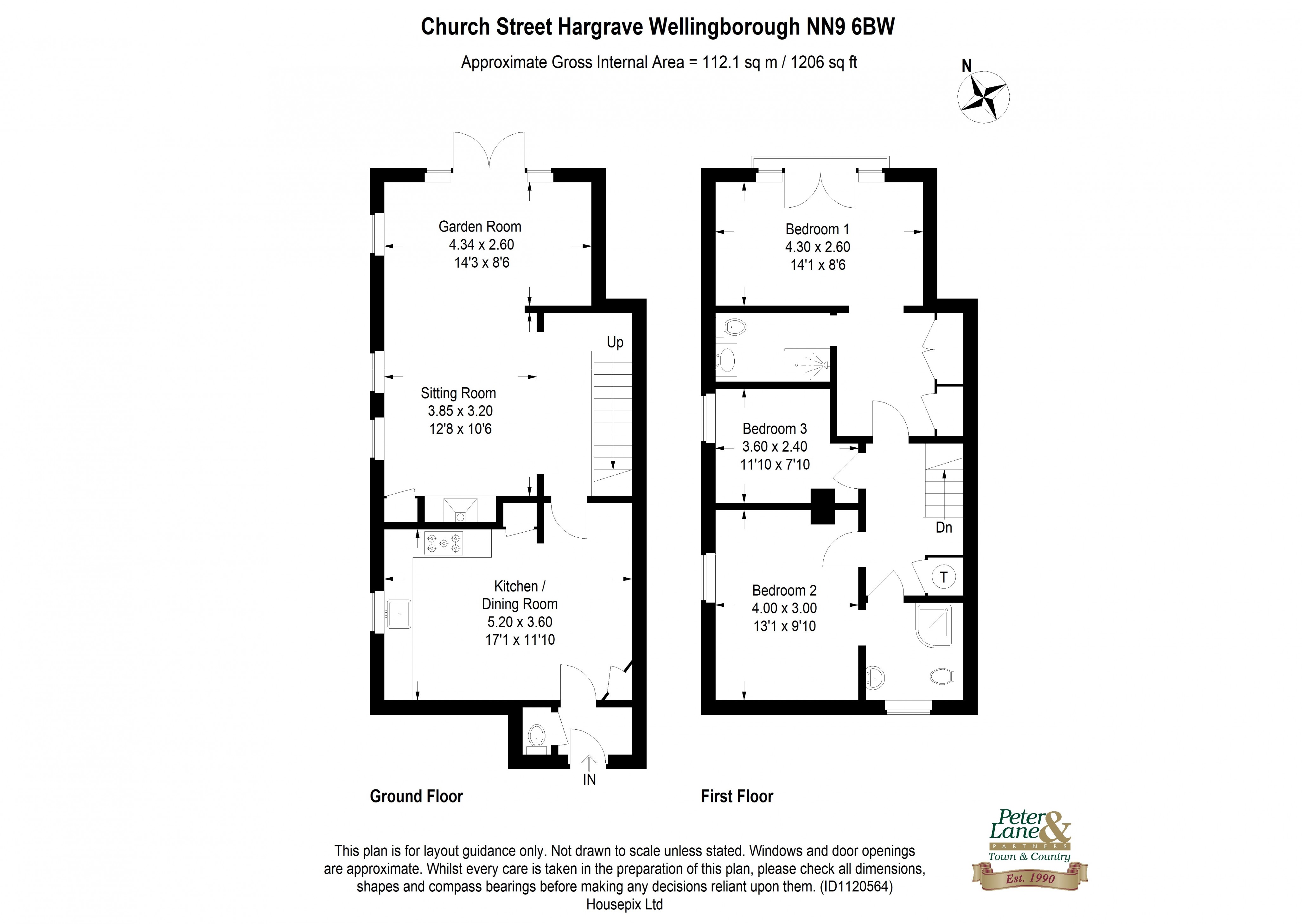 Floorplan for Hargrave, Wellingborough, Northamptonshire