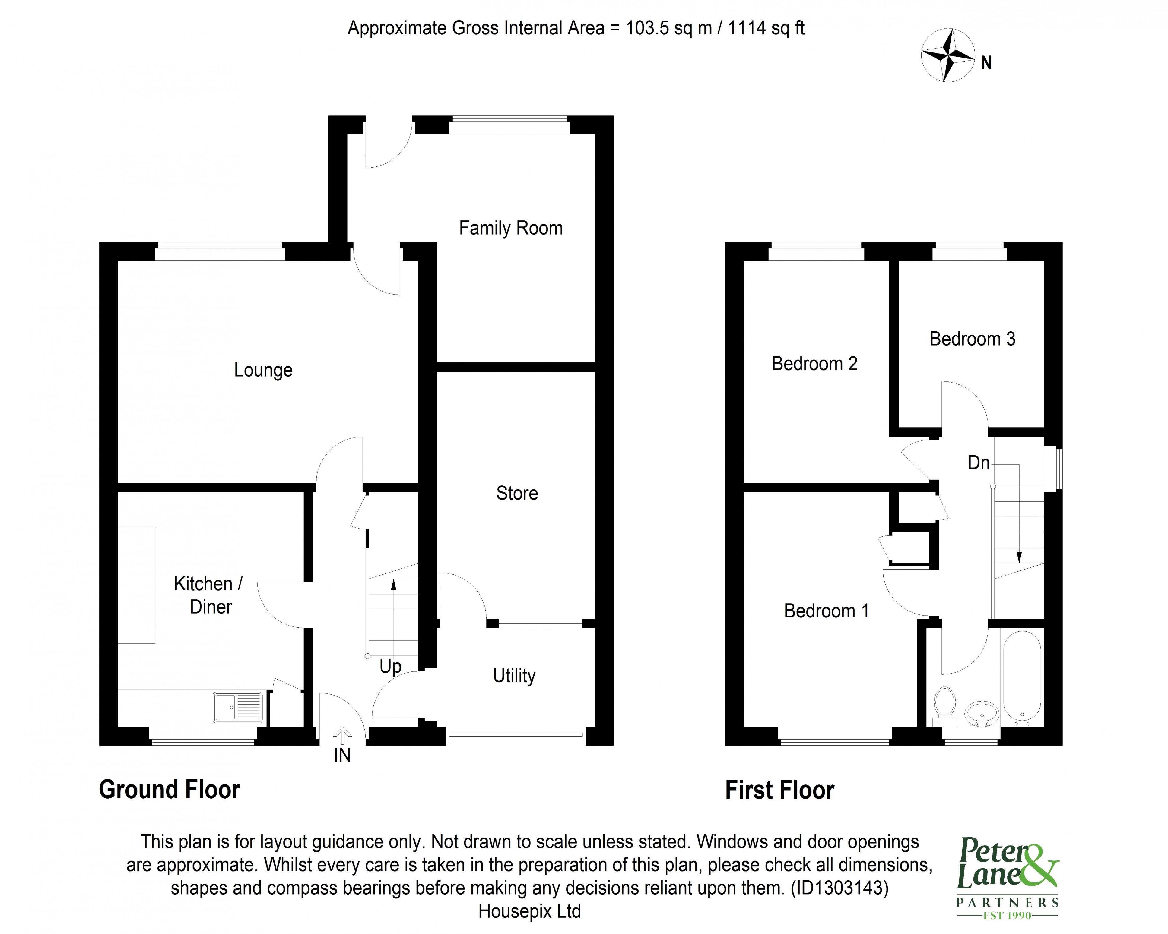 Floorplan for Blenheim Drive, St Ives, Cambridgeshire