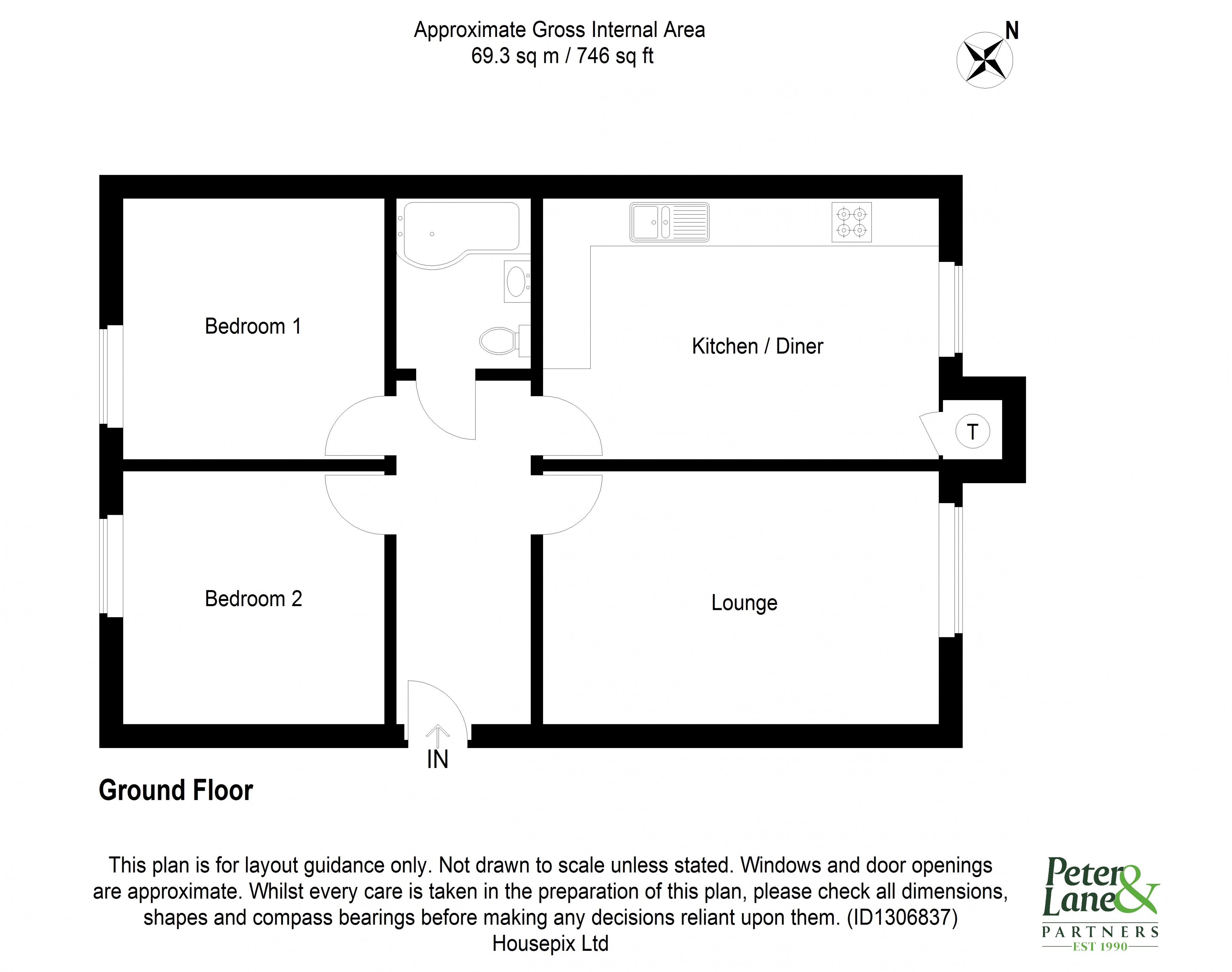 Floorplan for Brampton, Huntingdon, Cambridgeshire