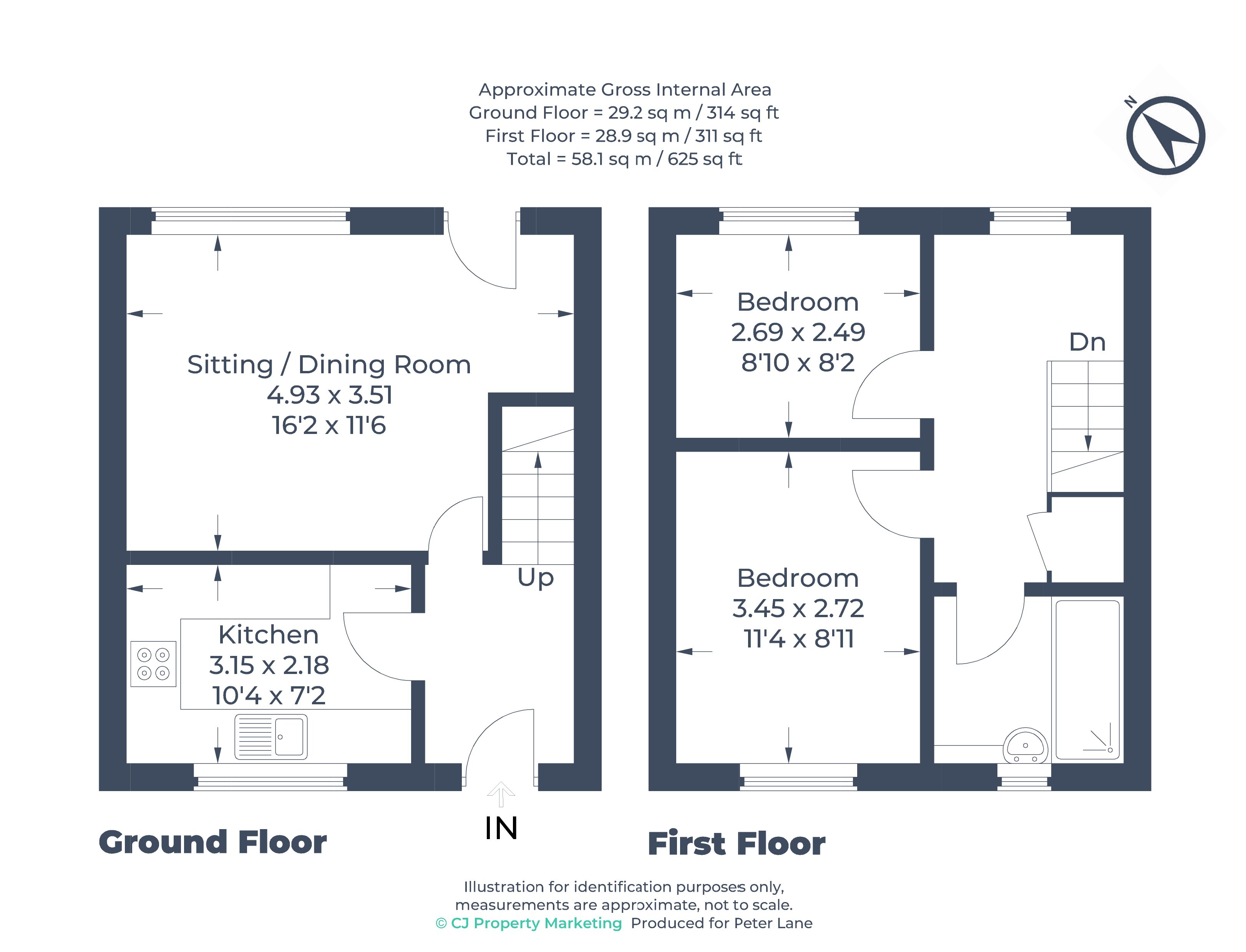 Floorplan for River Terrace, St Neots, Cambridgeshire
