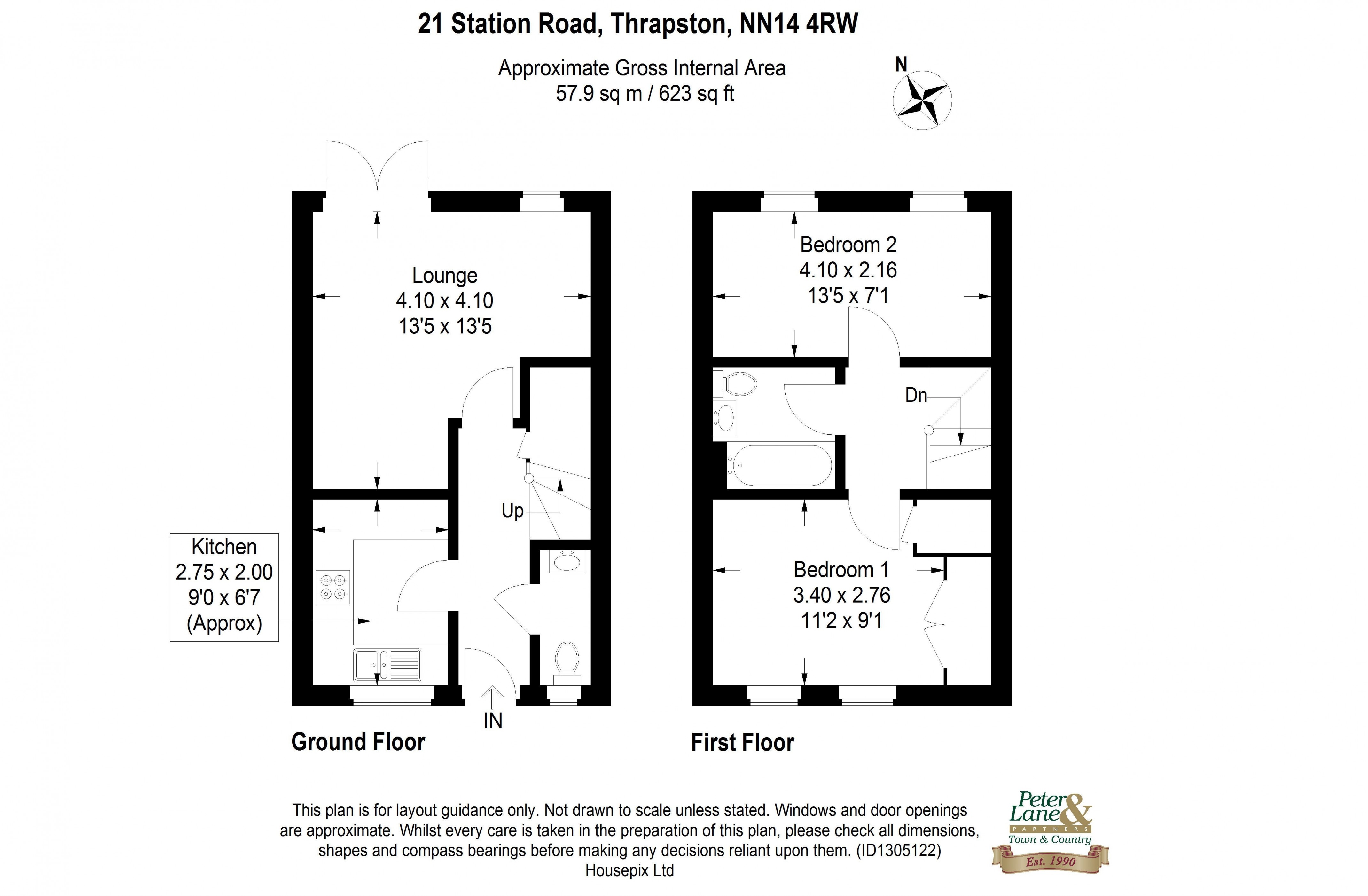 Floorplan for Thrapston, Kettering, Northamptonshire