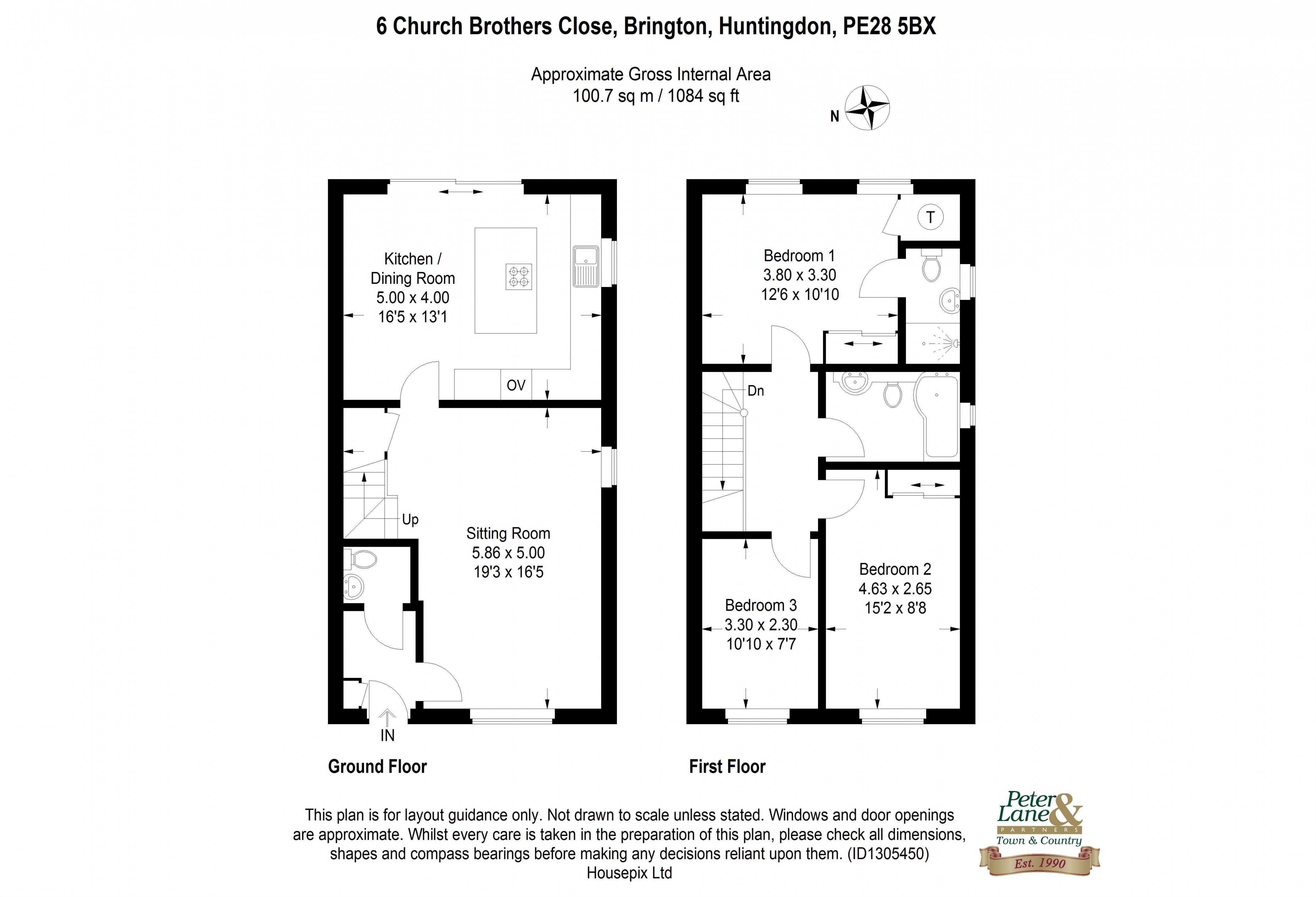 Floorplan for Brington, Huntingdon, Cambridgeshire