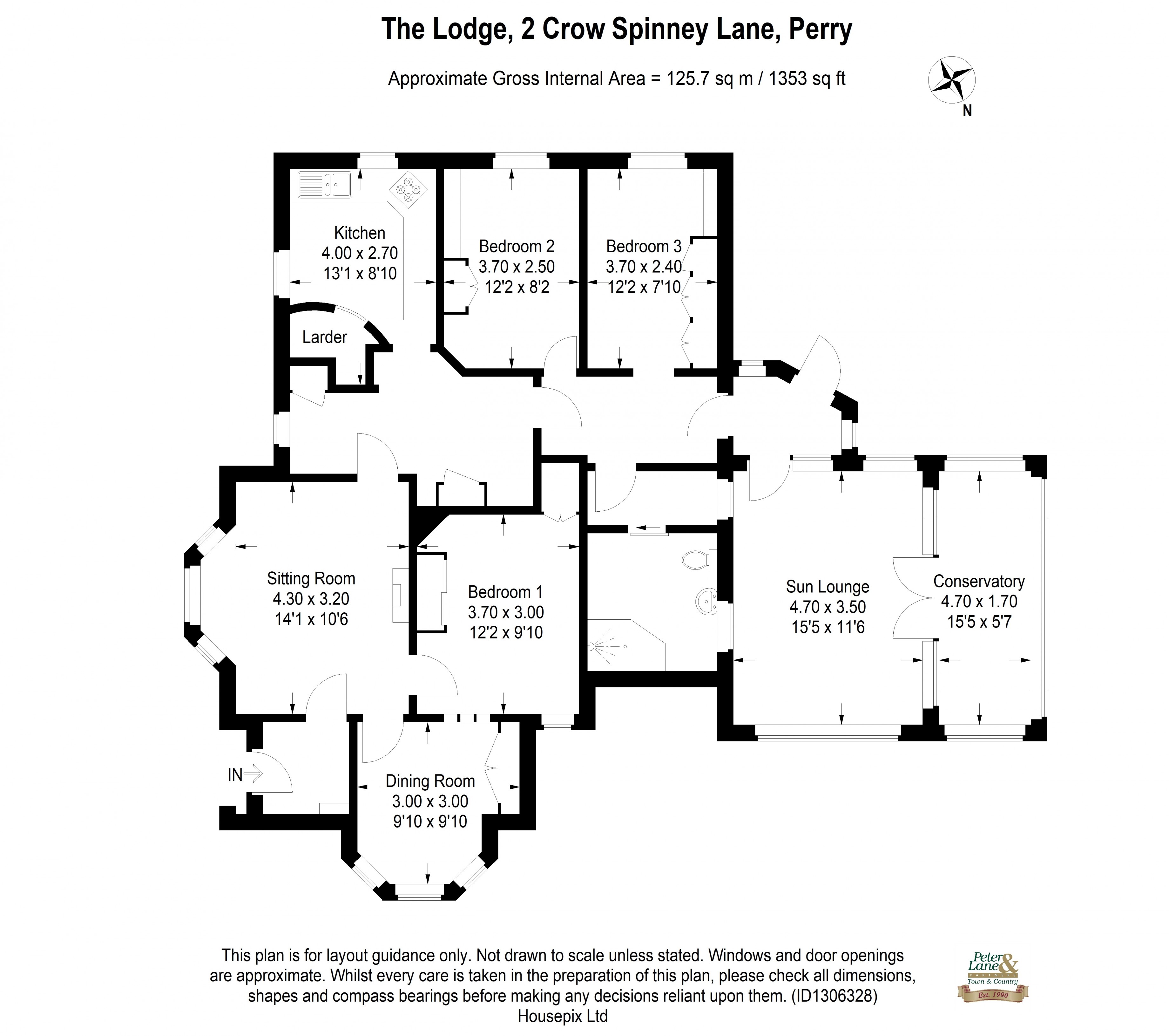 Floorplan for Perry, Huntingdon, Cambridgeshire
