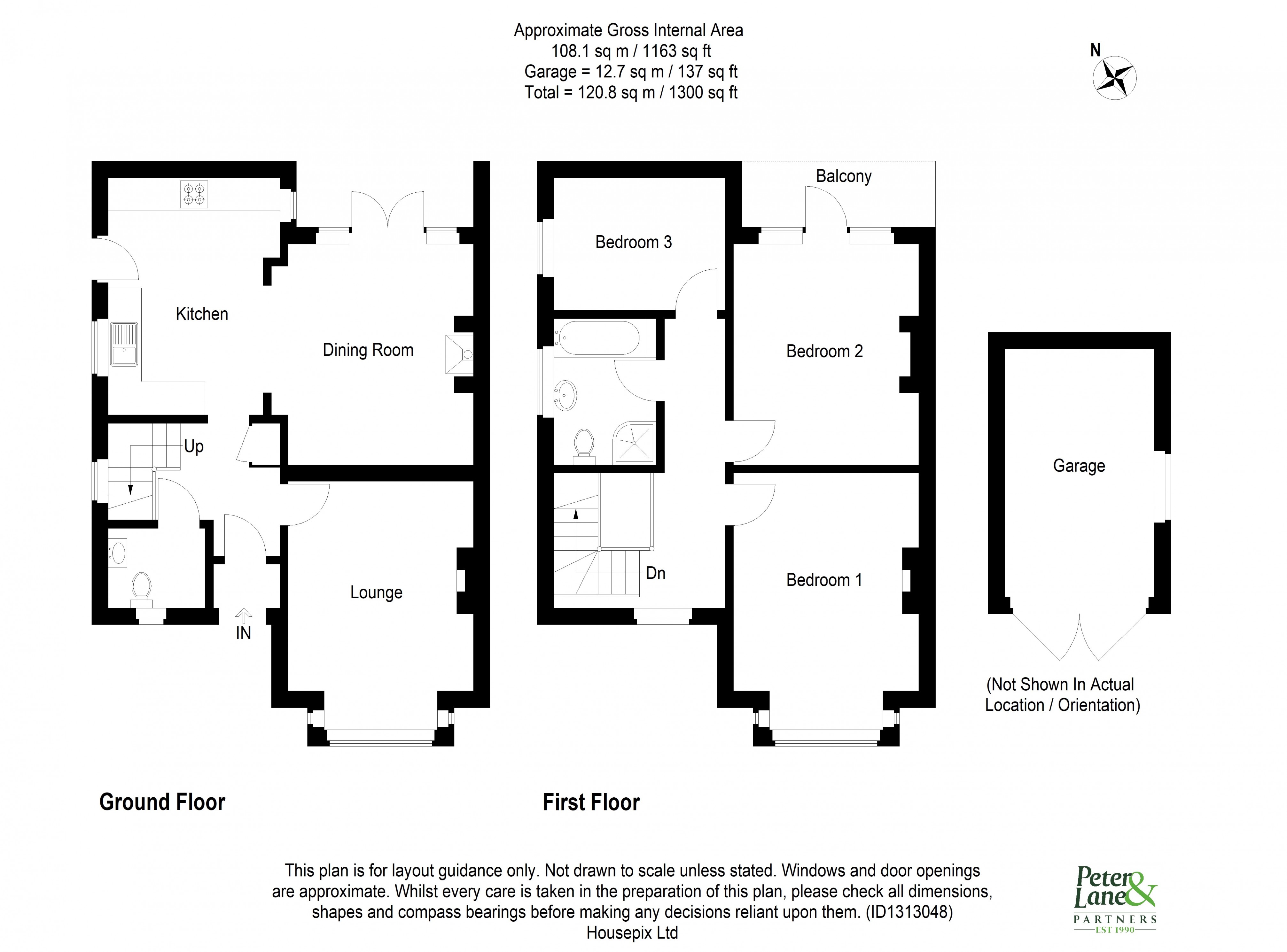 Floorplan for Hartford Road, Huntingdon