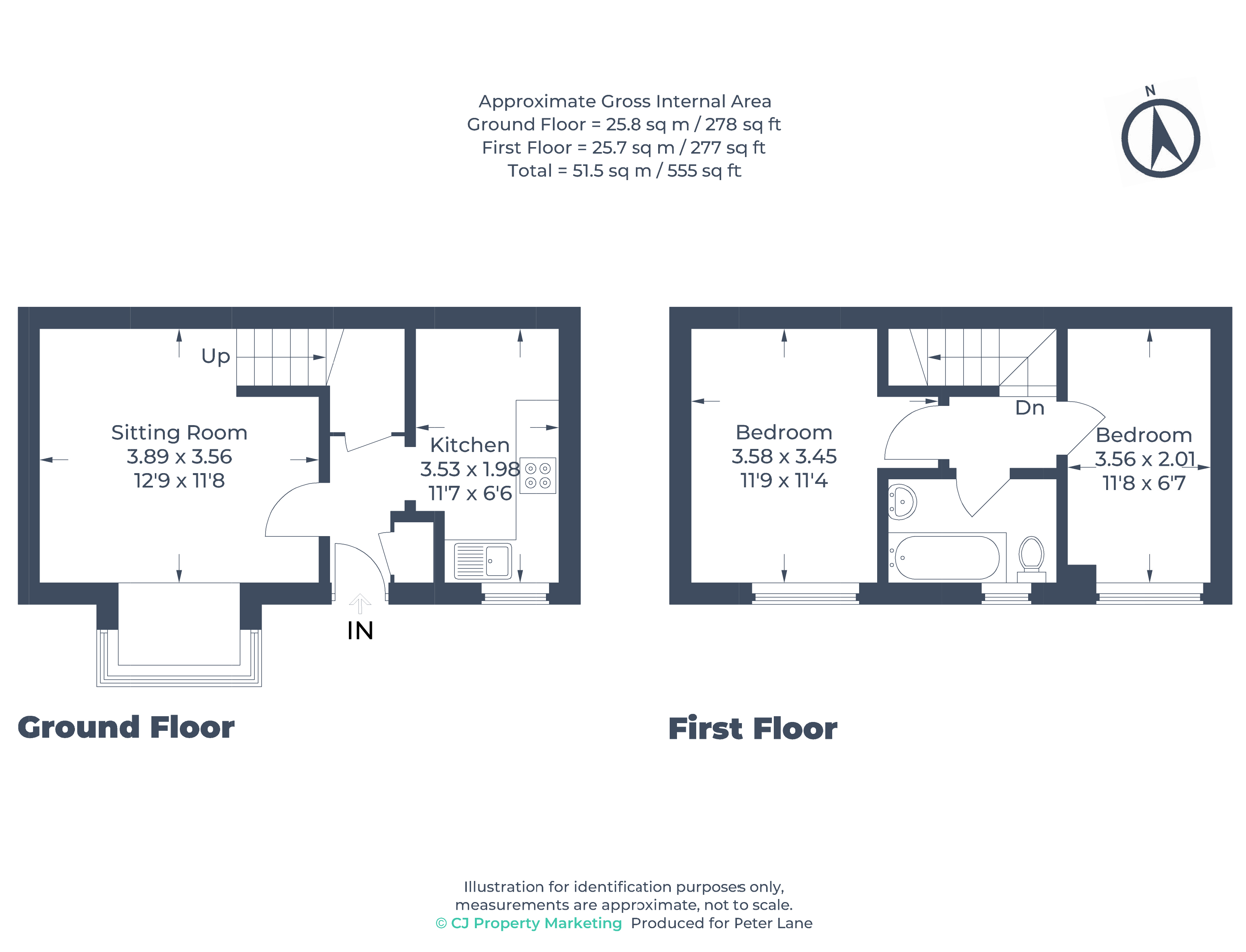 Floorplan for Eaton Socon, St Neots, Cambridgeshire