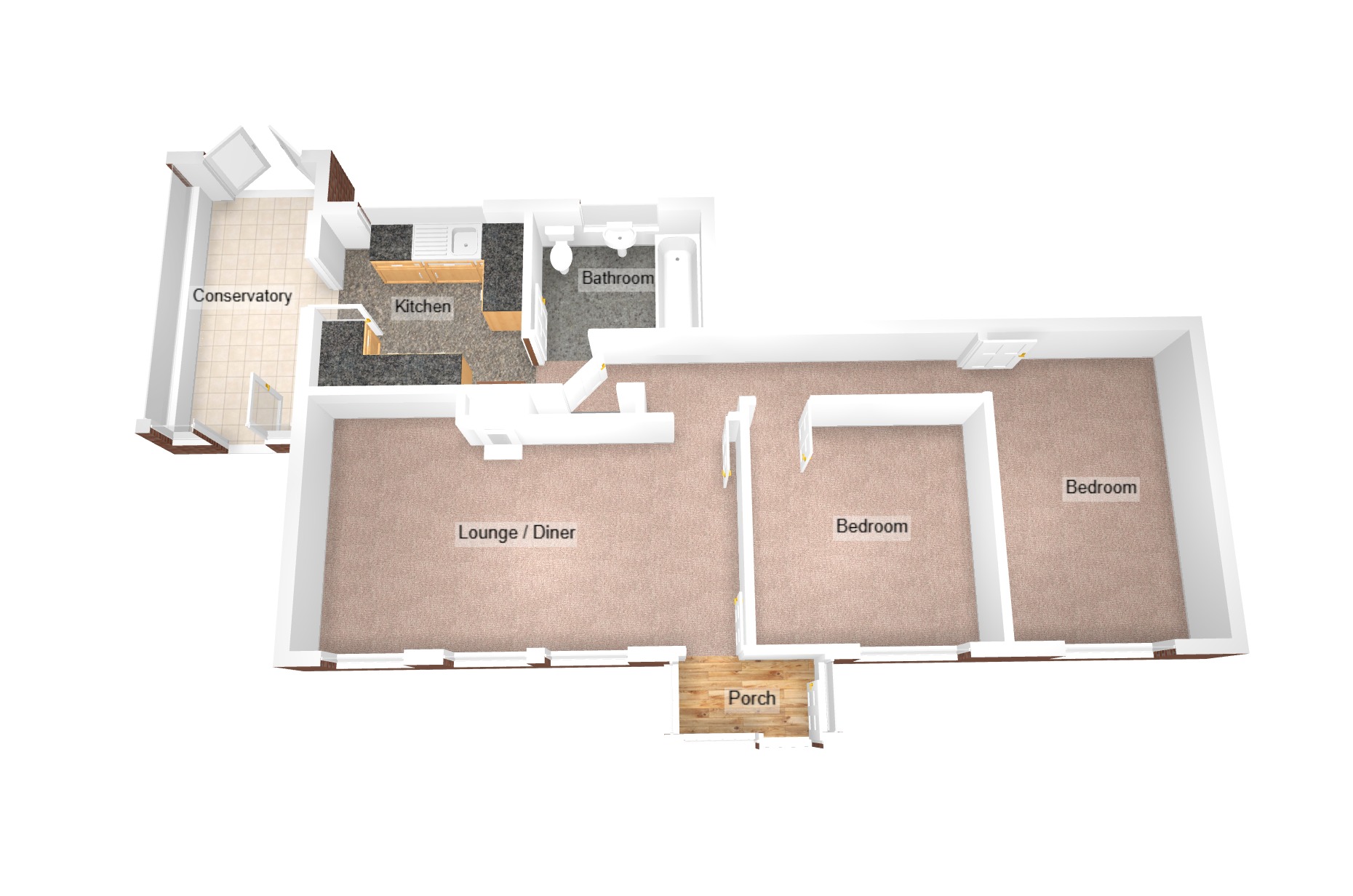 Floorplan for Keats Close, Bridgend, Mid Glamorgan