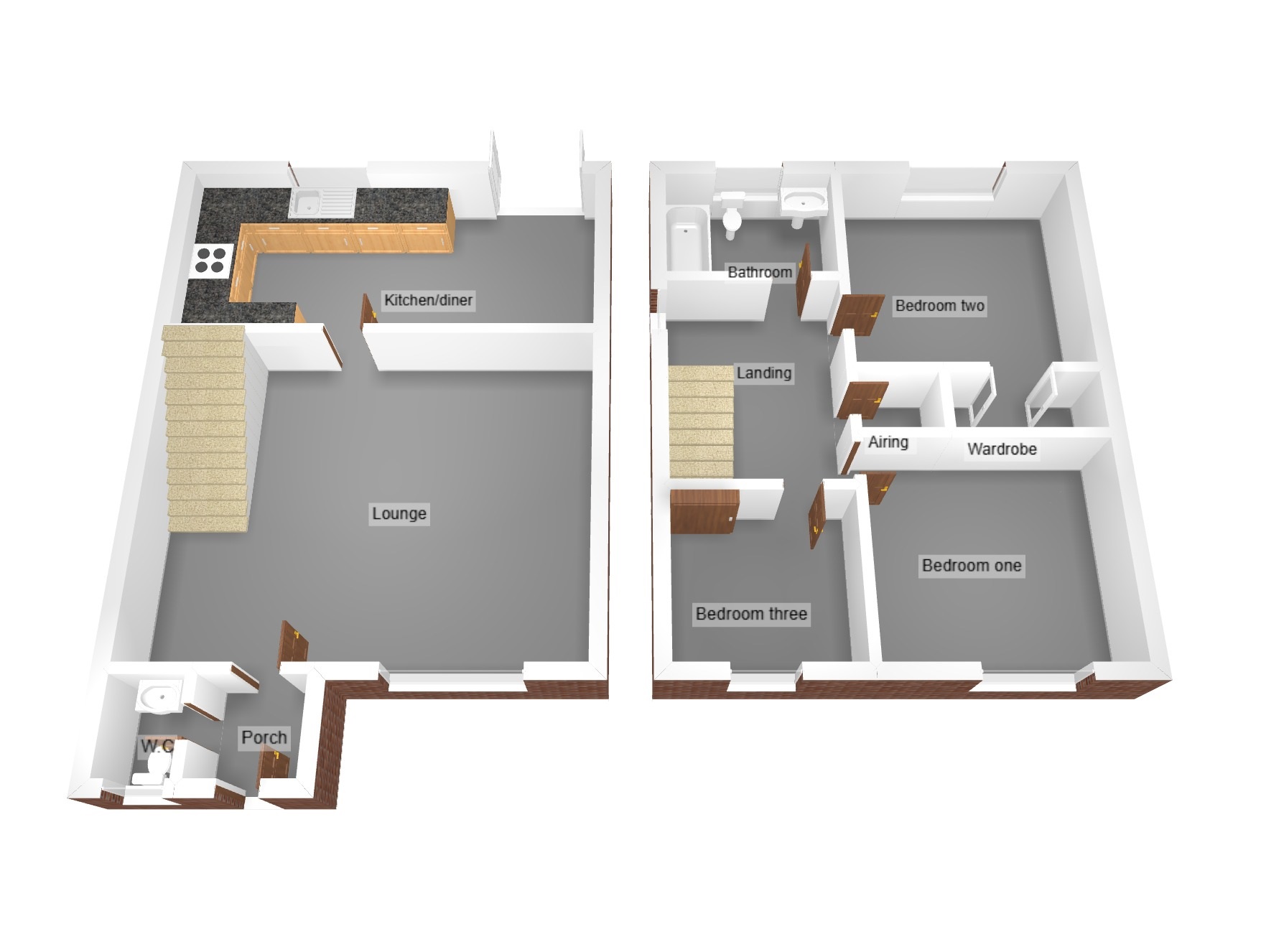 Floorplan for Clos Gwaith Brics, Tondu, Bridgend
