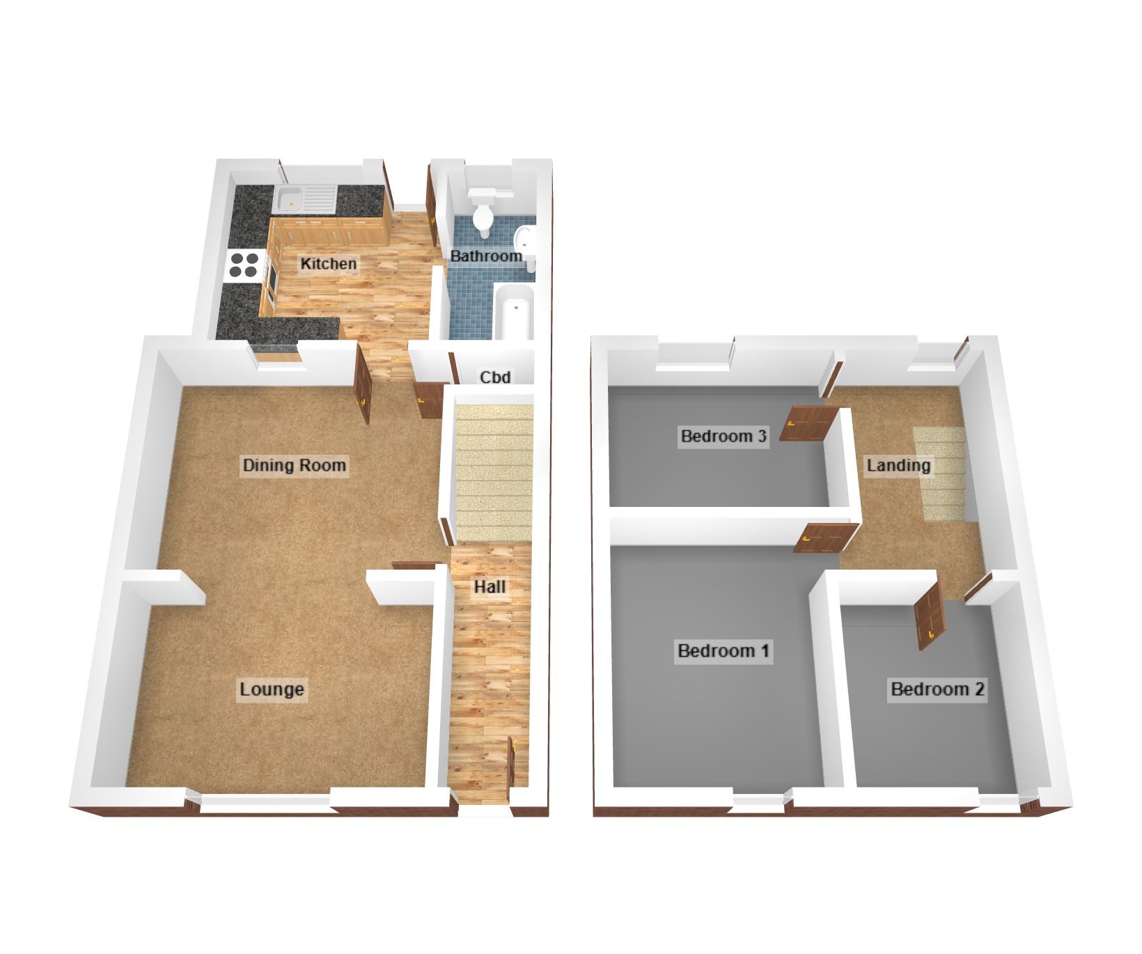 Floorplan for Aberkenfig, Bridgend, Mid Glamorgan