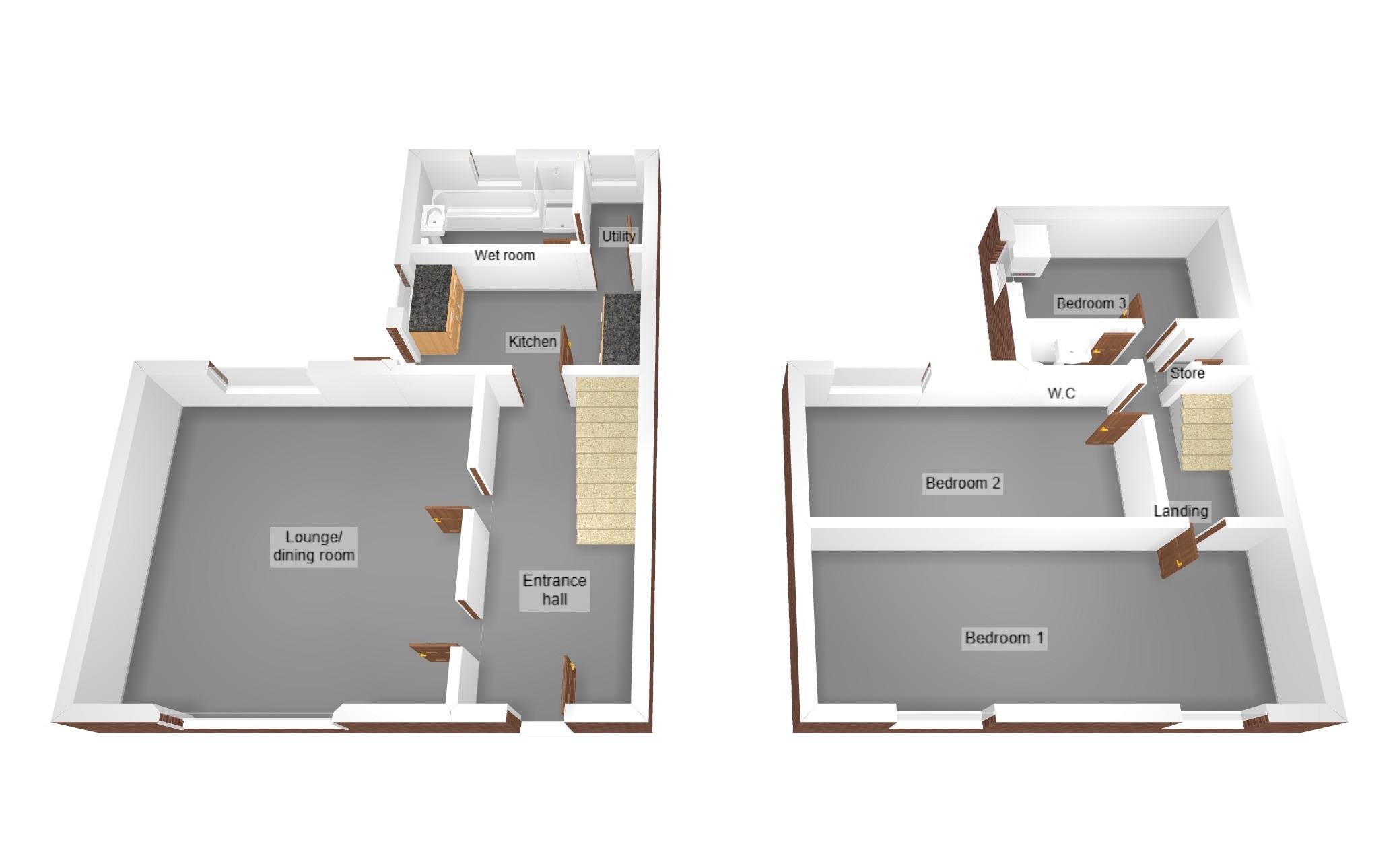 Floorplan for Aberkenfig, Bridgend, Mid Glamorgan