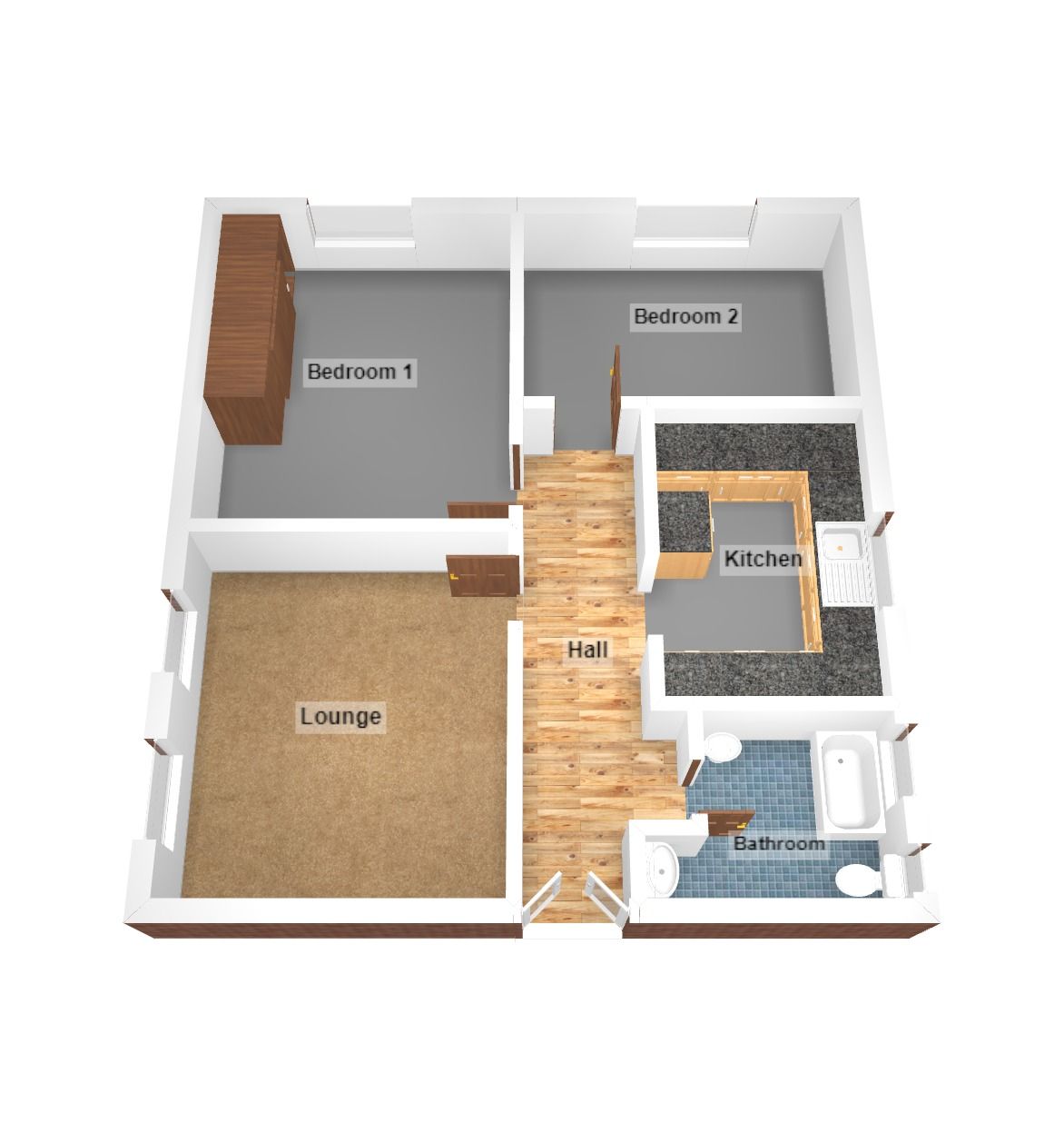 Floorplan for Elm Crescent, Bridgend, Mid Glamorgan