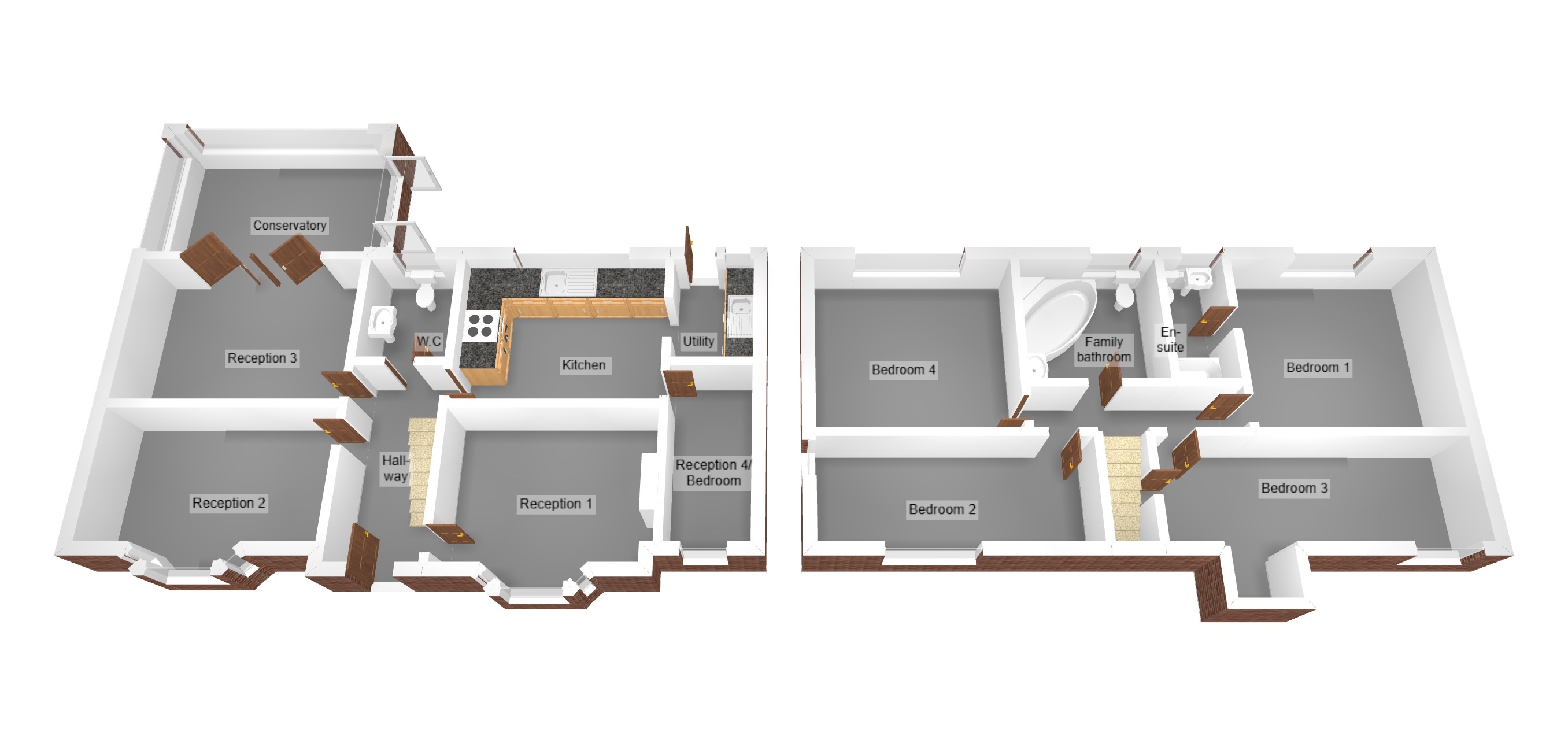 Floorplan for South Cornelly, Bridgend, Mid Glamorgan