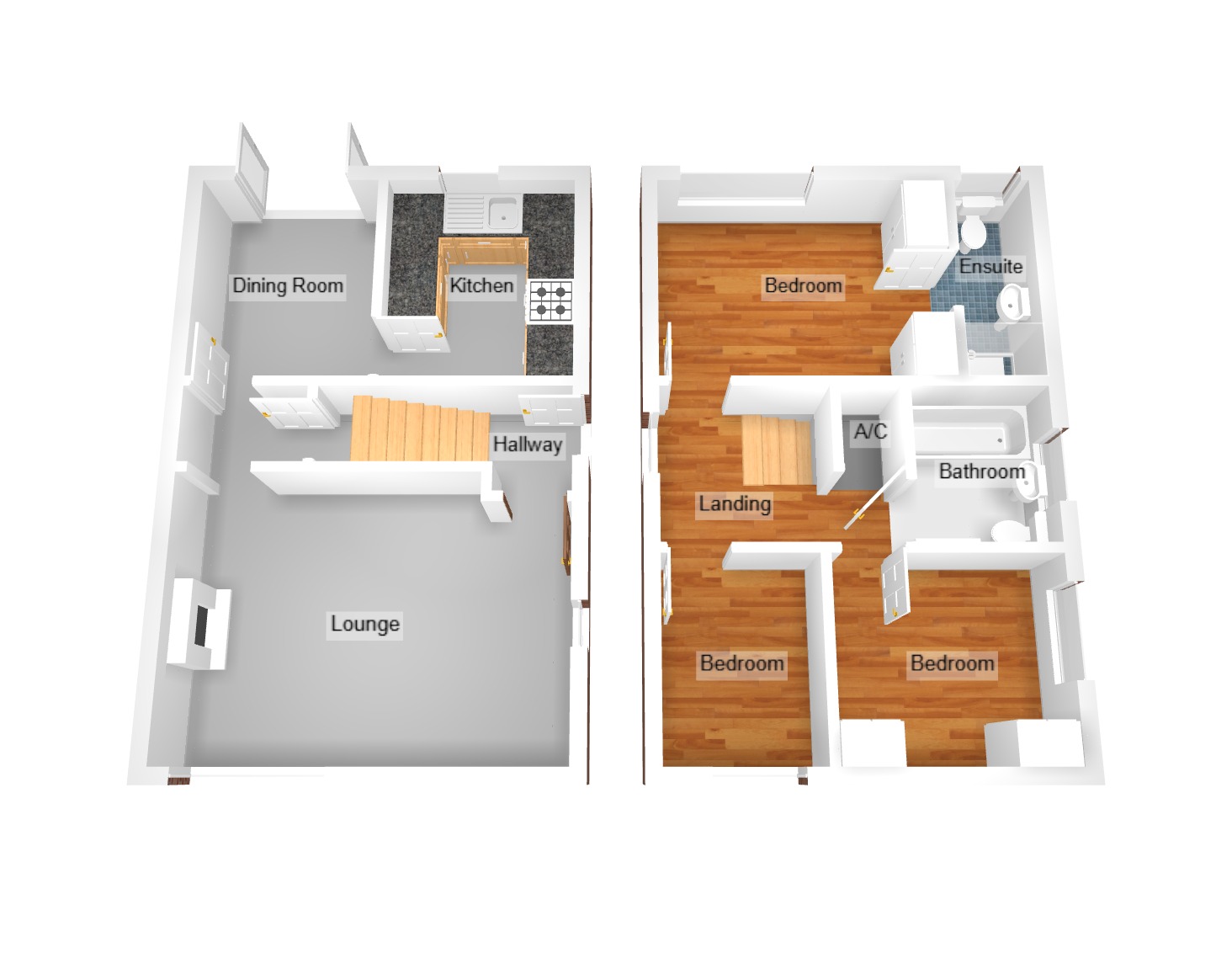 Floorplan for Rushfield Gardens, Bridgend, Mid Glamorgan