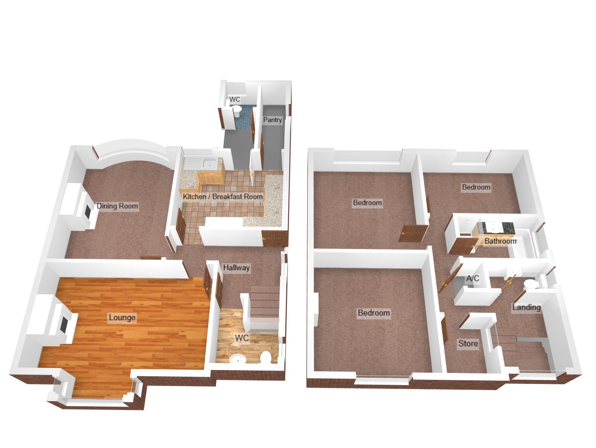 Floorplan for Brynawel, Bridgend