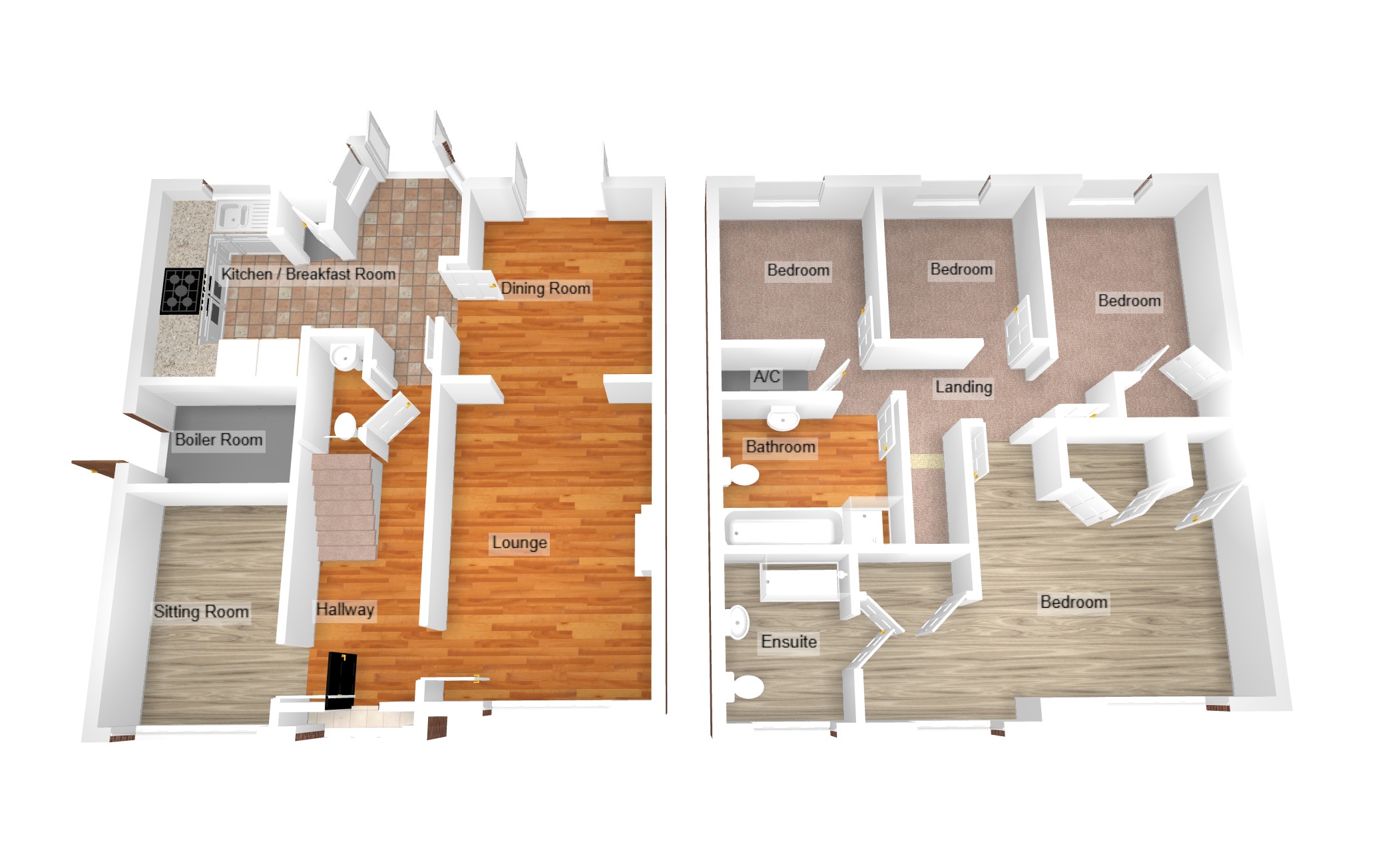 Floorplan for Pant Poeth, Bridgend