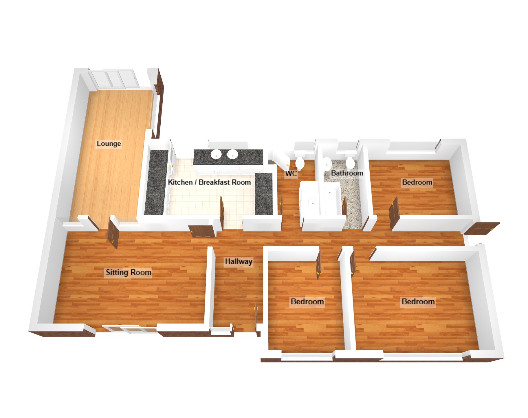 Floorplan for Y Llest, Pen-Y-Fai, Bridgend