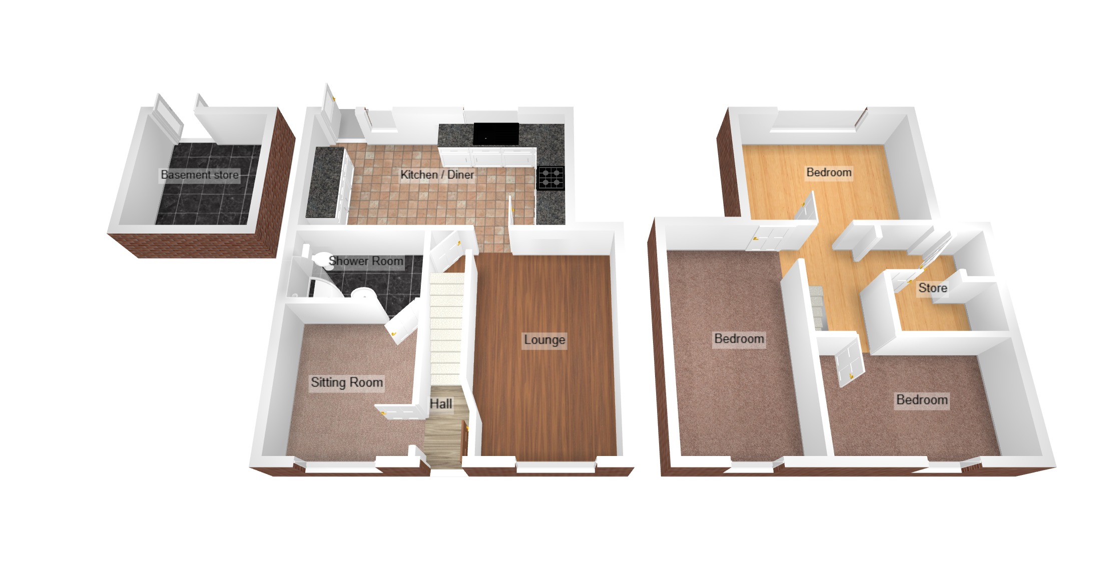 Floorplan for High Street, Ogmore Vale, Bridgend
