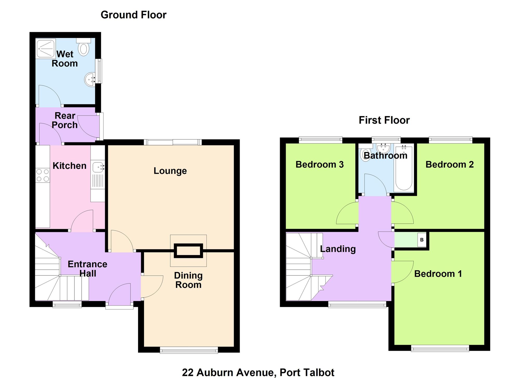 Floorplan for Auburn Avenue, Port Talbot, SA12