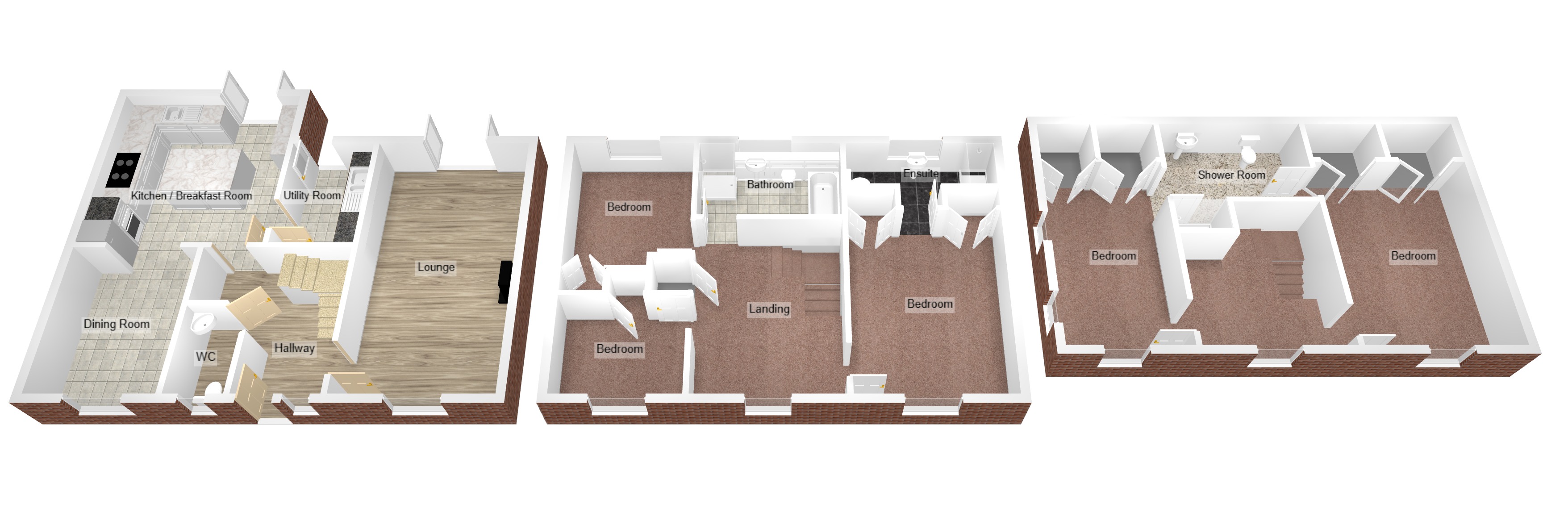 Floorplan for Heol Y Cwrt, North Cornelly, Bridgend