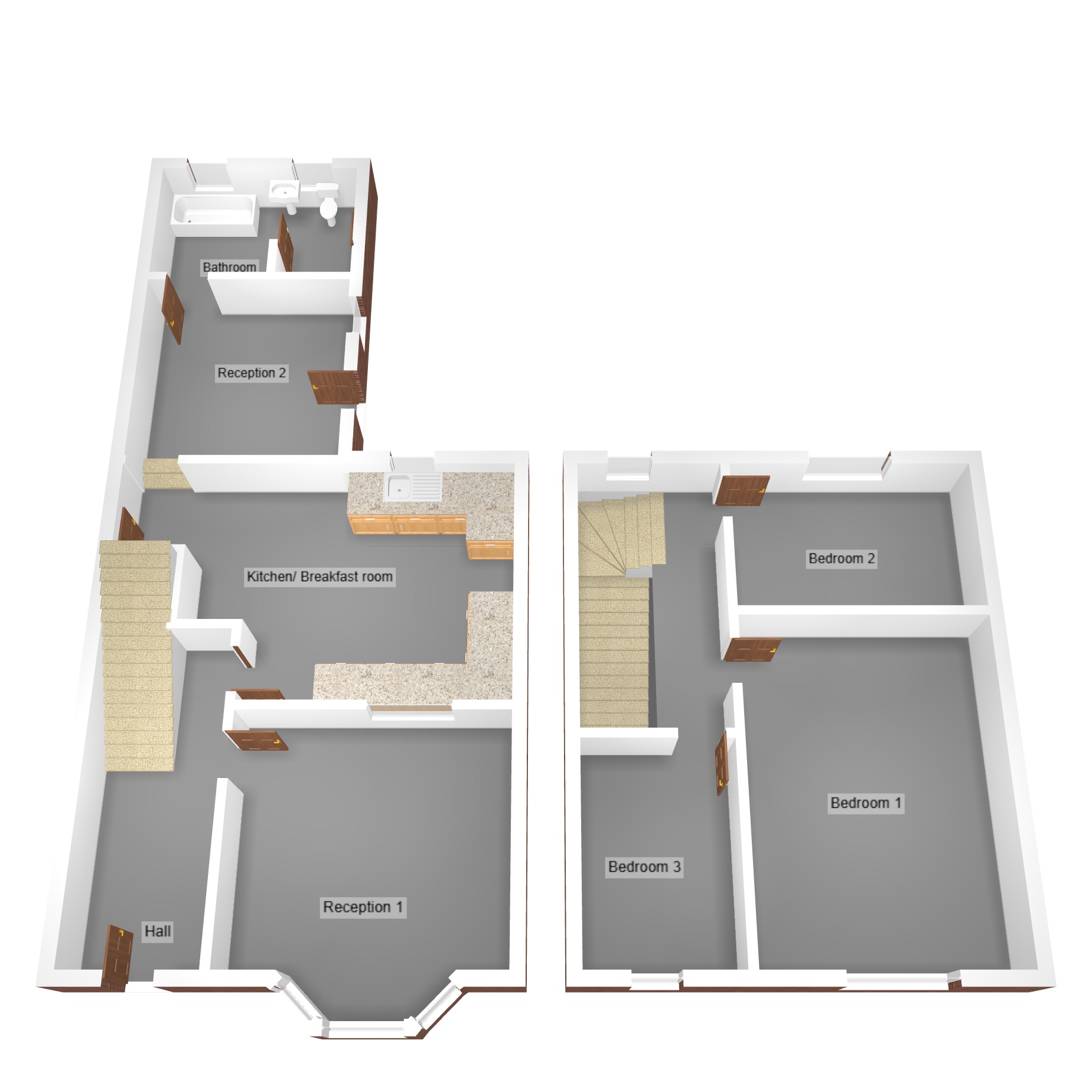 Floorplan for St John Street, Ogmore Vale, Bridgend