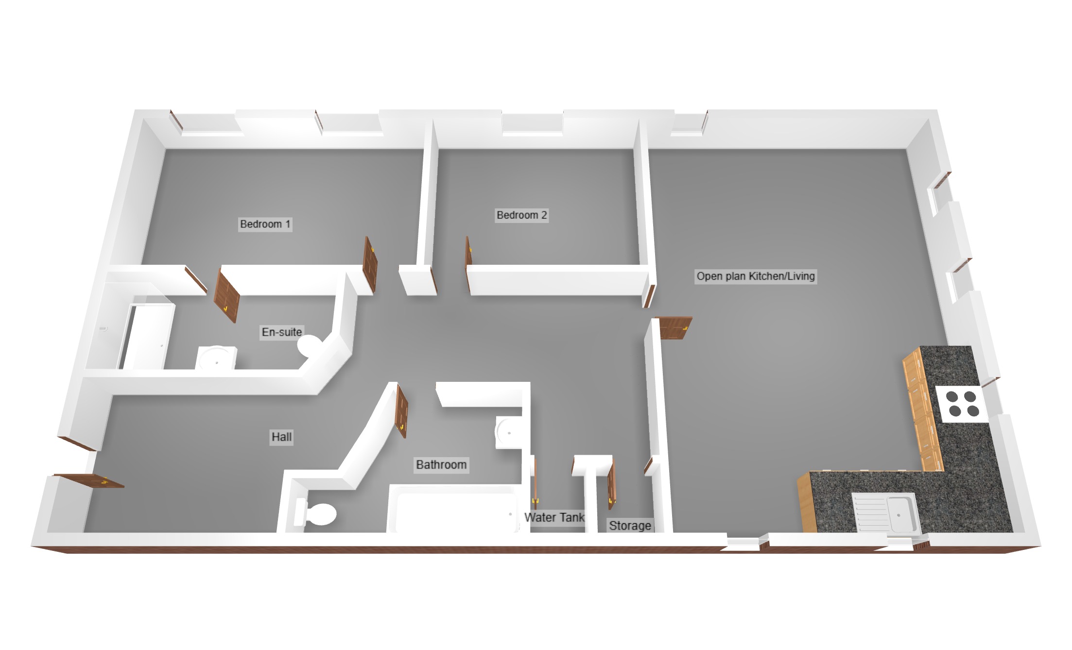 Floorplan for Brook Court, Bridgend