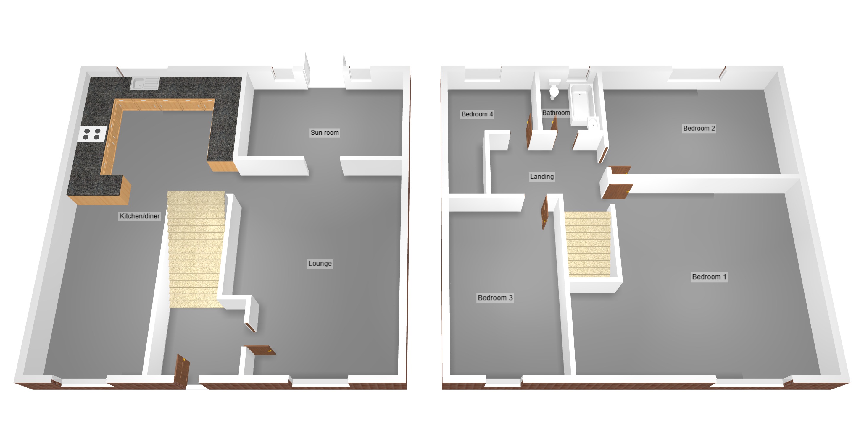 Floorplan for Heol Pont George, Pyle, Bridgend