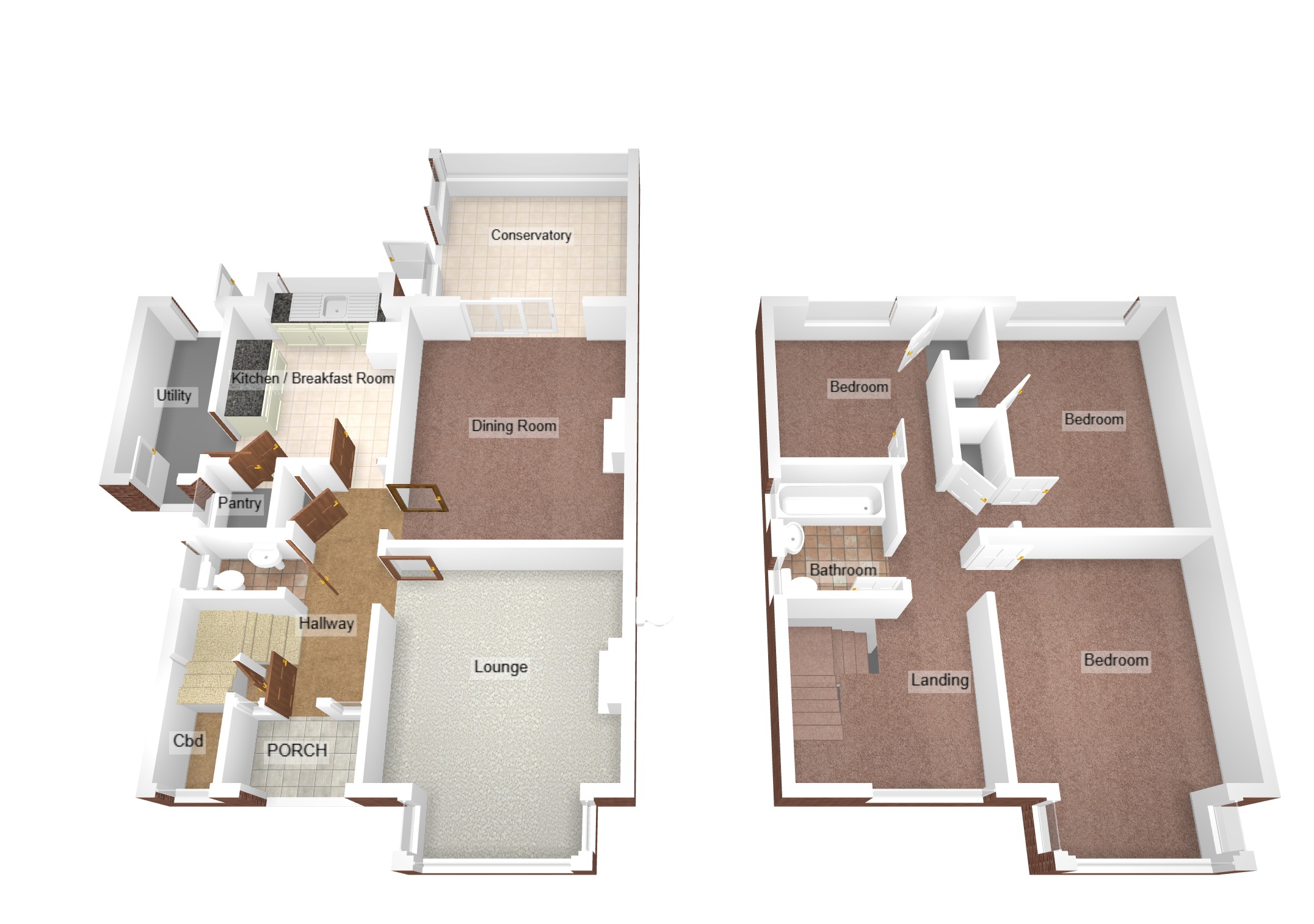 Floorplan for Bryntirion Hill, Bridgend