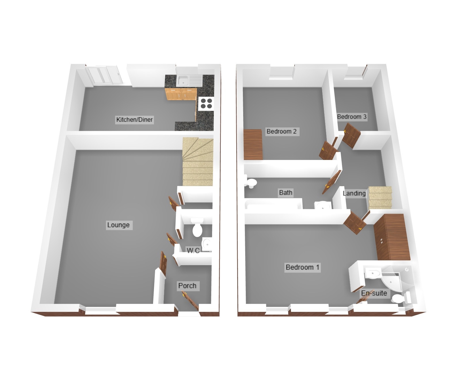 Floorplan for Lowland Close, Bridgend