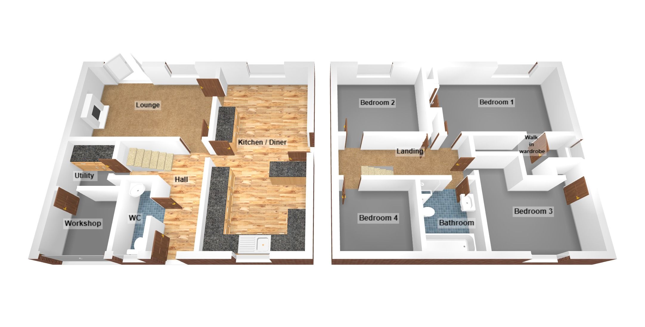 Floorplan for St Michaels Way, Brackla, Bridgend