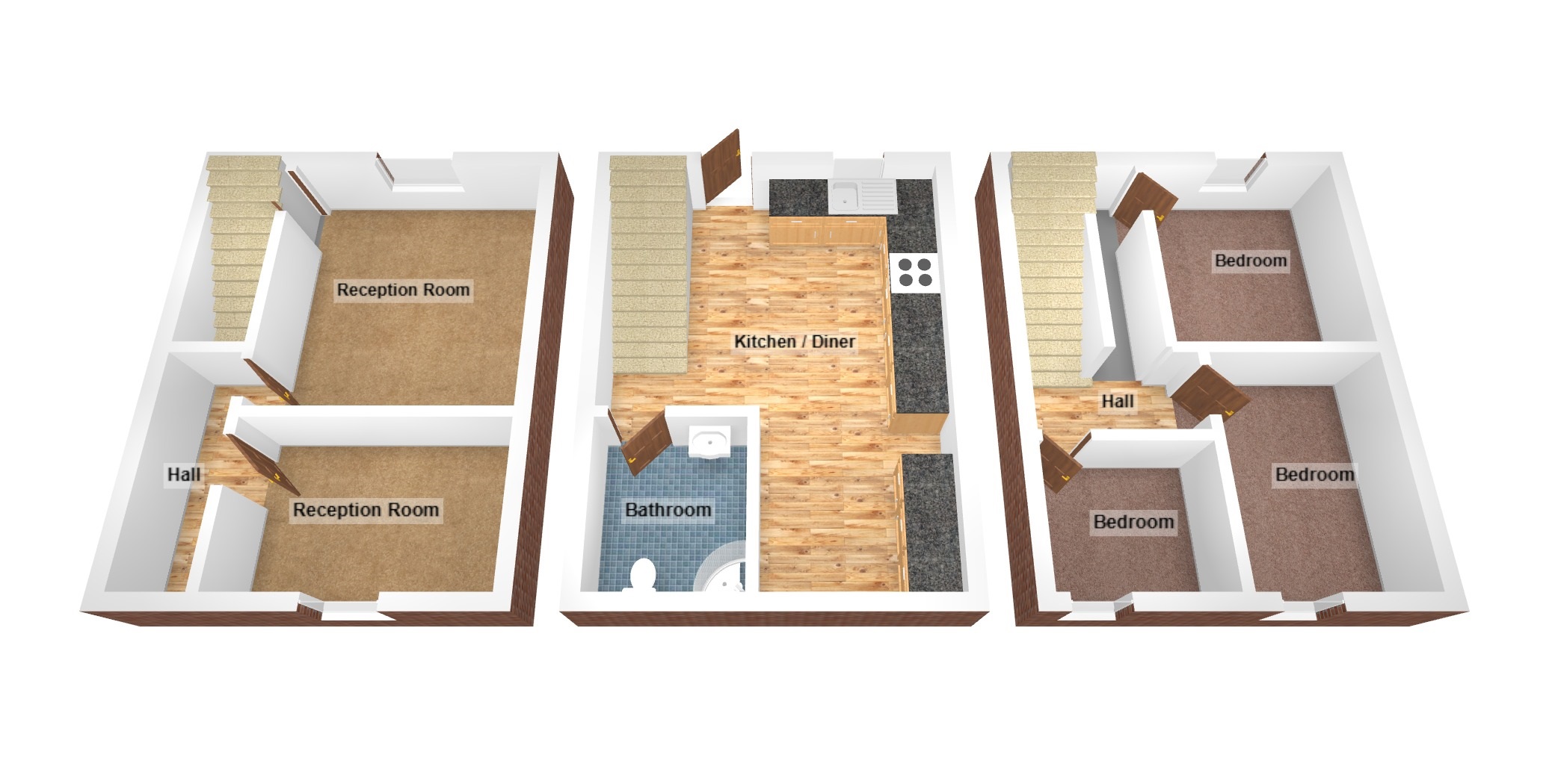 Floorplan for Herbert Street, Blaengarw, Bridgend