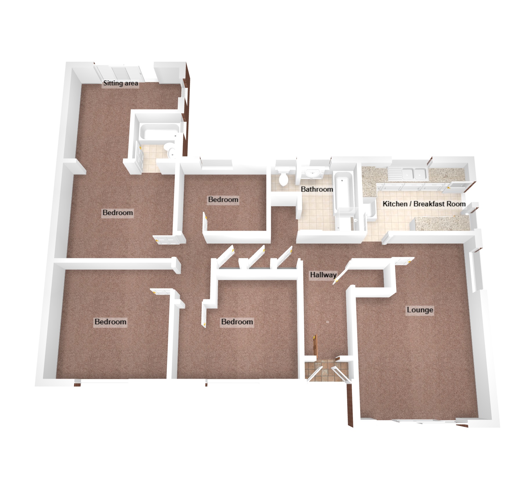 Floorplan for Wind Street, Laleston, Bridgend