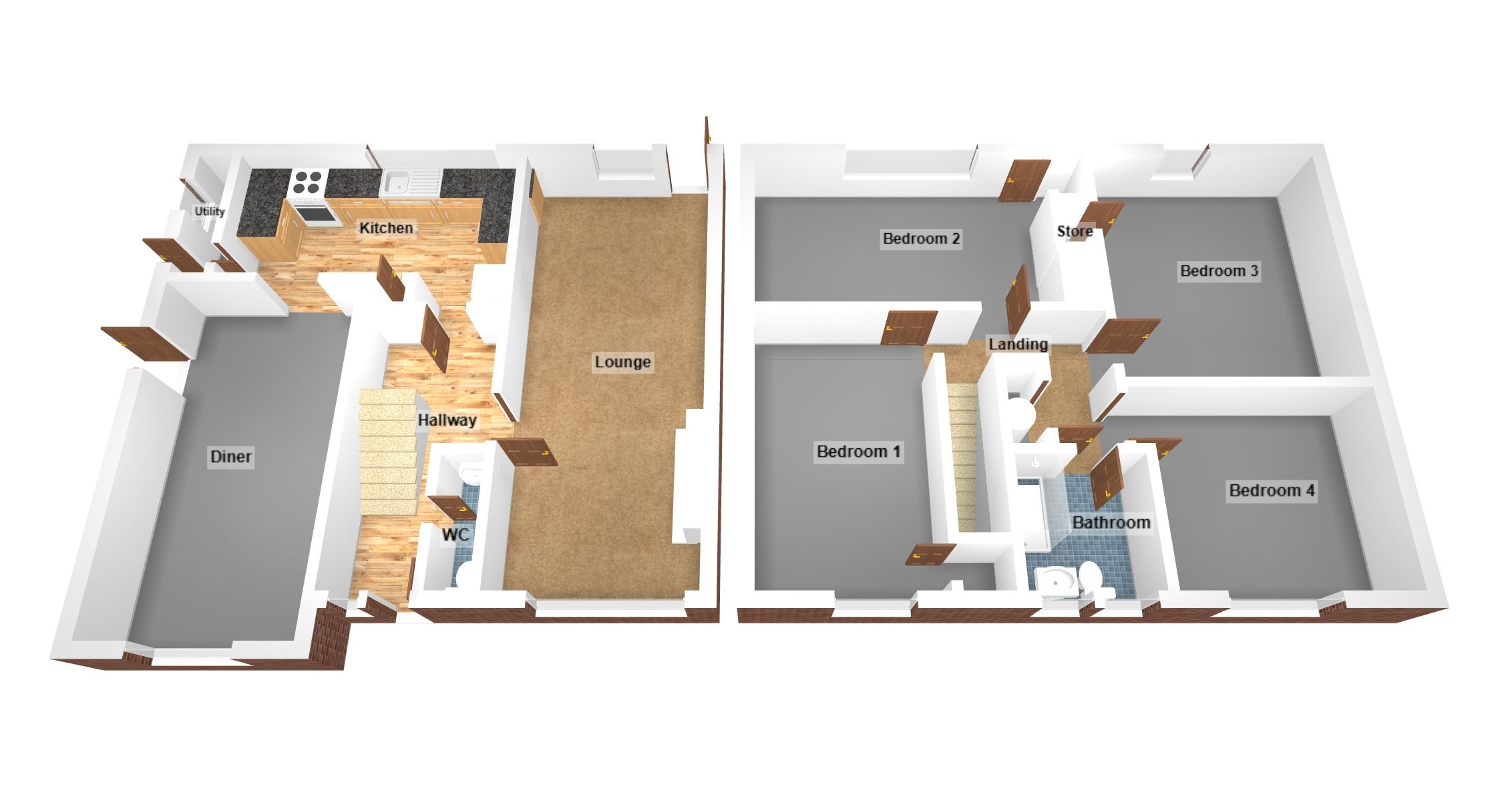 Floorplan for Maes-Y-Rhedyn, Talbot Green, Pontyclun