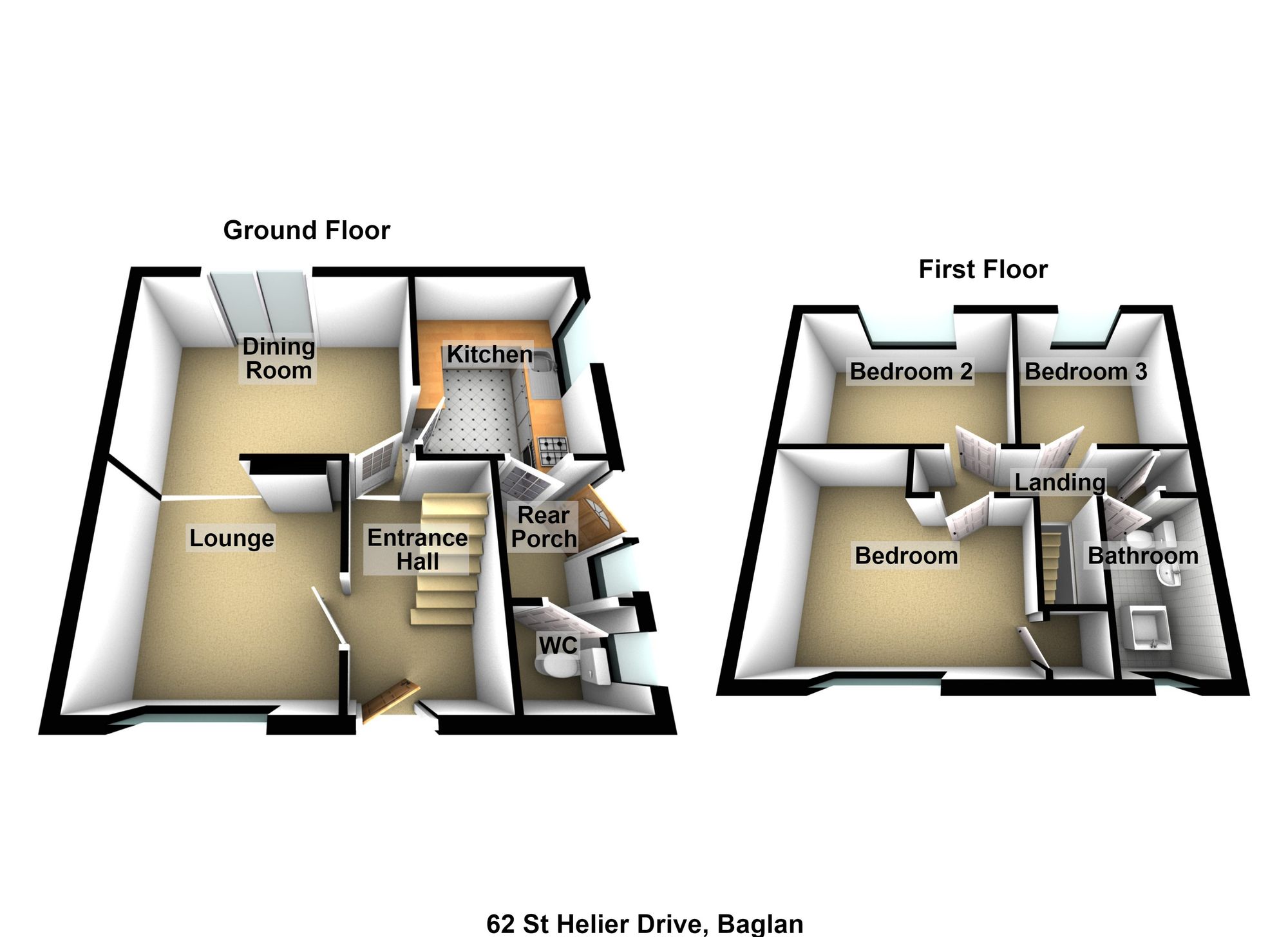 Floorplan for St. Helier Drive, Port Talbot, SA12