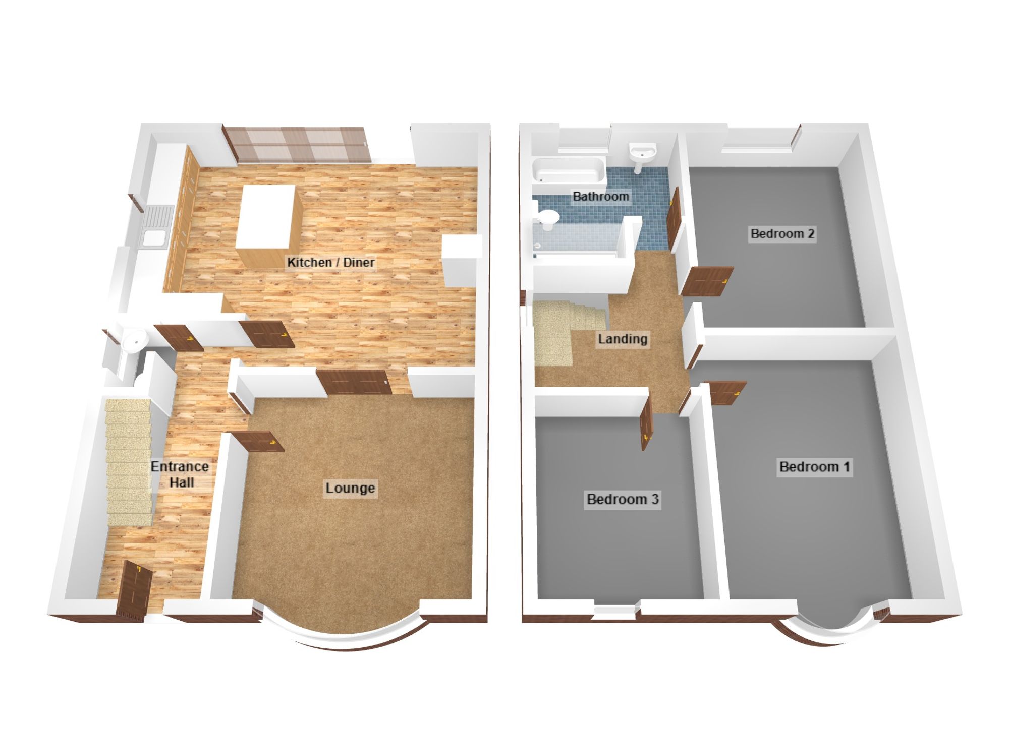 Floorplan for Parcau Avenue, Bridgend, CF31