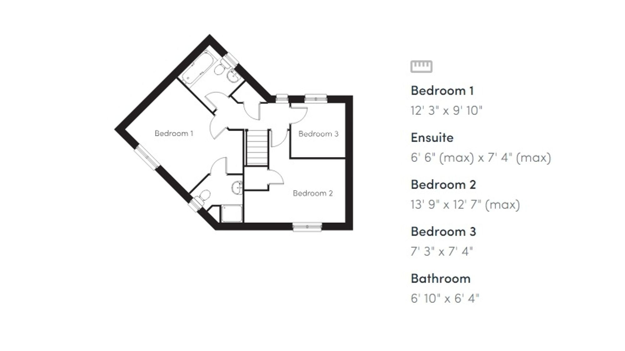 Floorplan for Parc Tondu, Tondu, CF32
