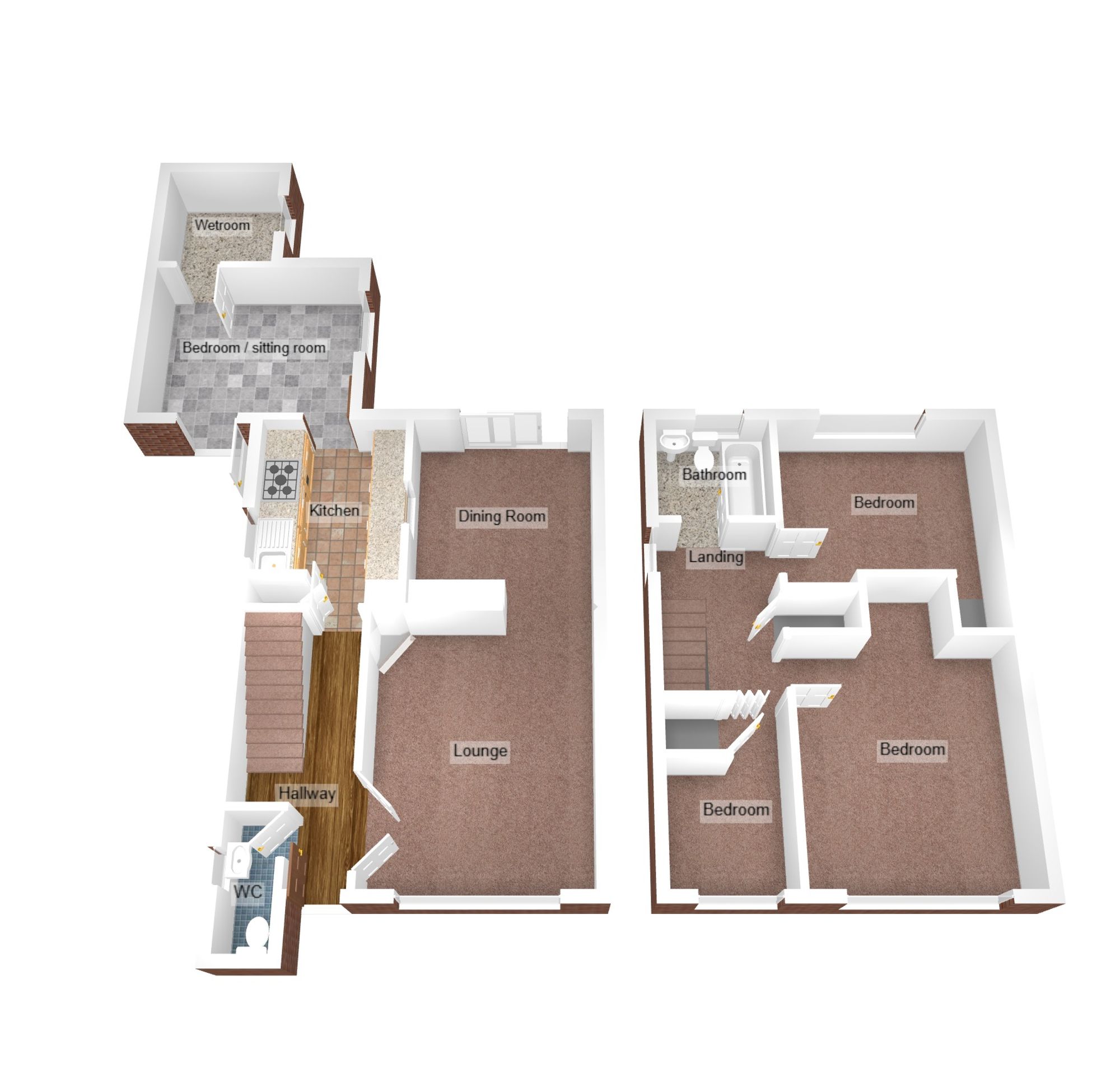 Floorplan for Woodland Avenue, Pencoed, CF35