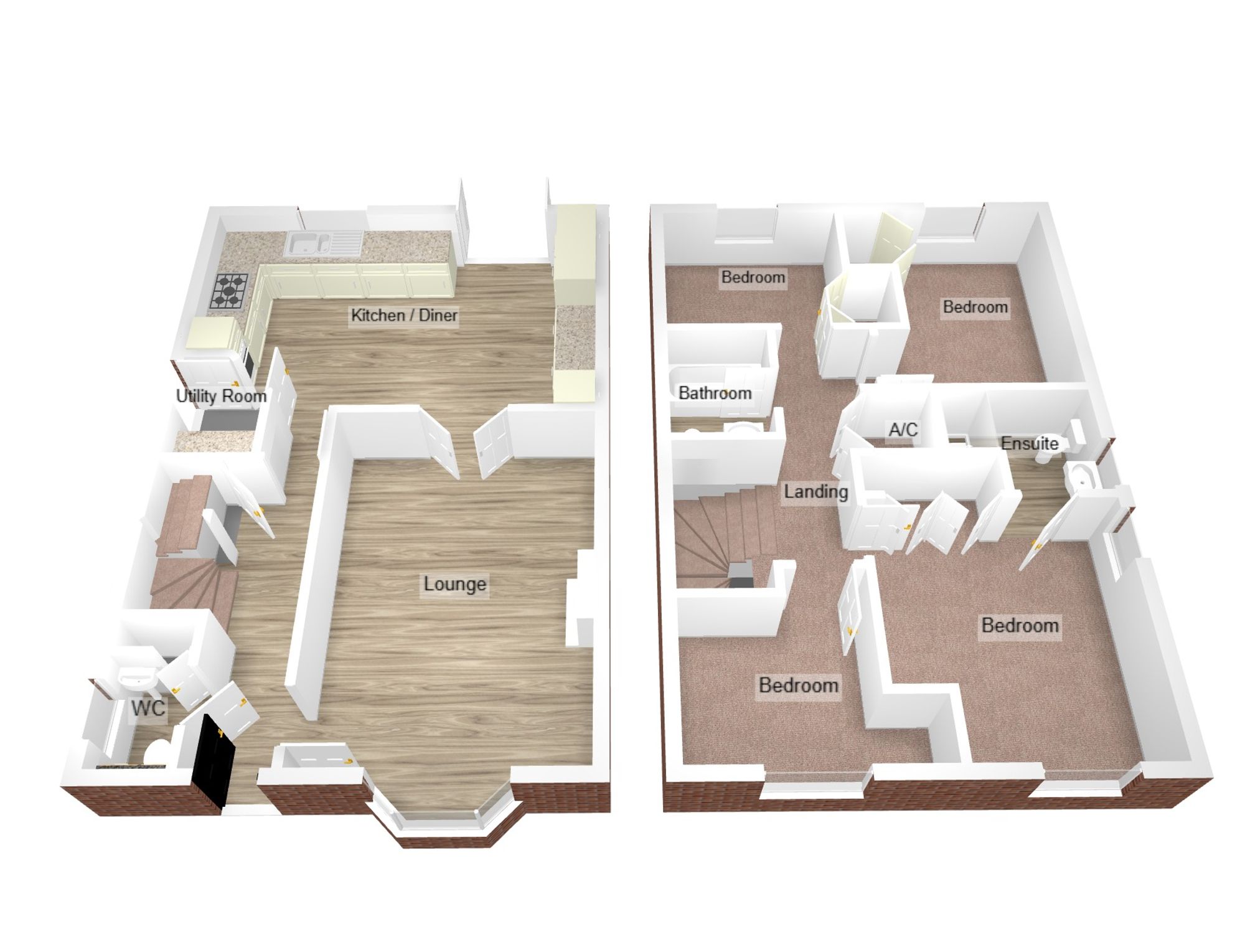 Floorplan for Ffordd Maendy, Sarn, CF32
