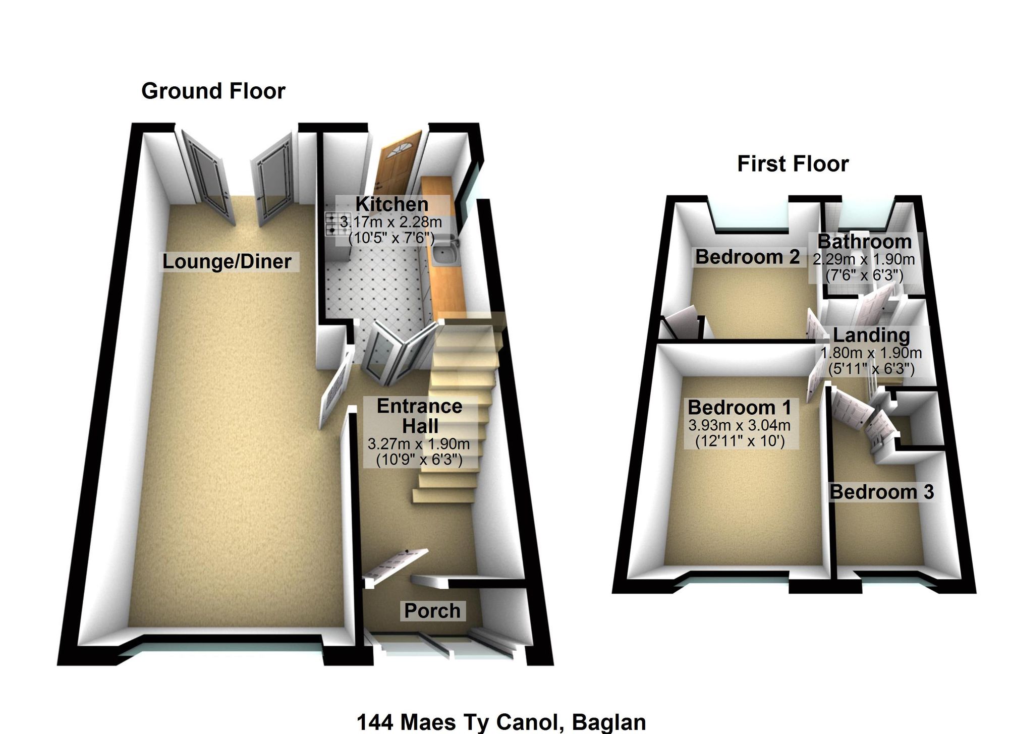 Floorplan for Maes Ty Canol, Baglan, SA12