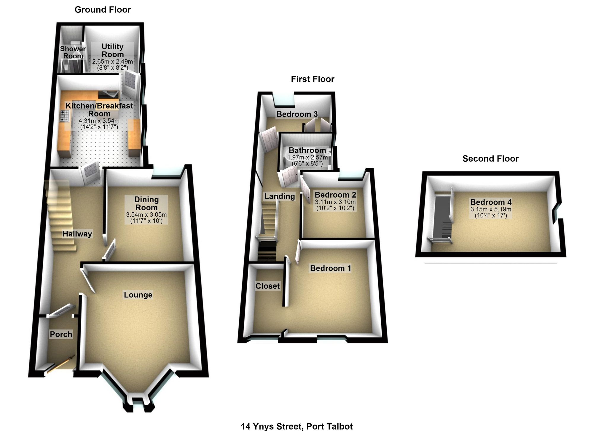 Floorplan for Ynys Street, Port Talbot, SA13