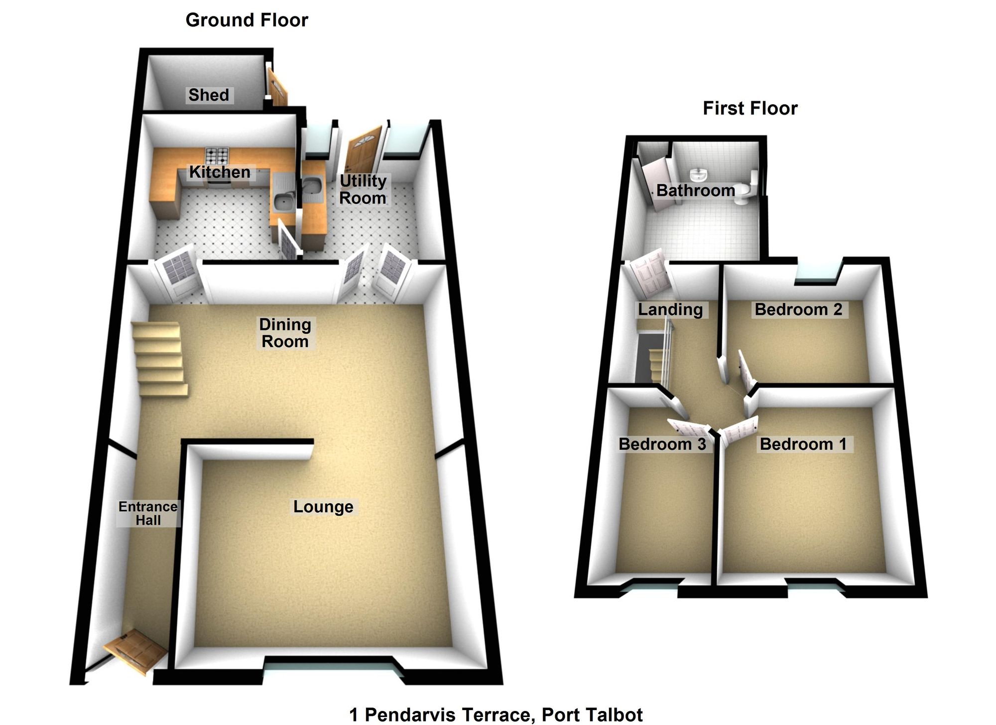Floorplan for Pendarvis Terrace, Port Talbot, SA12