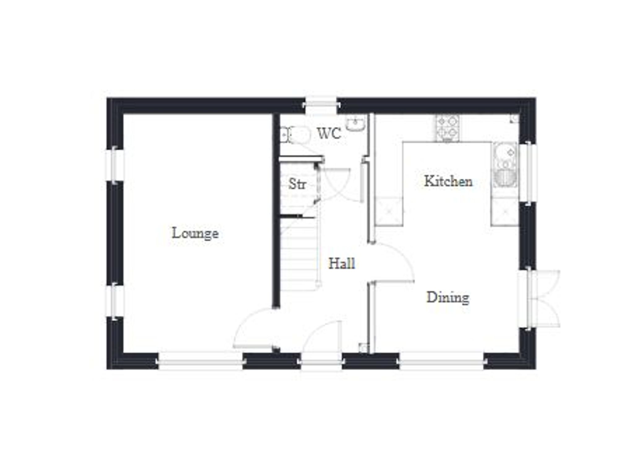 Floorplan for The Cedars, Parc Tondu, CF32