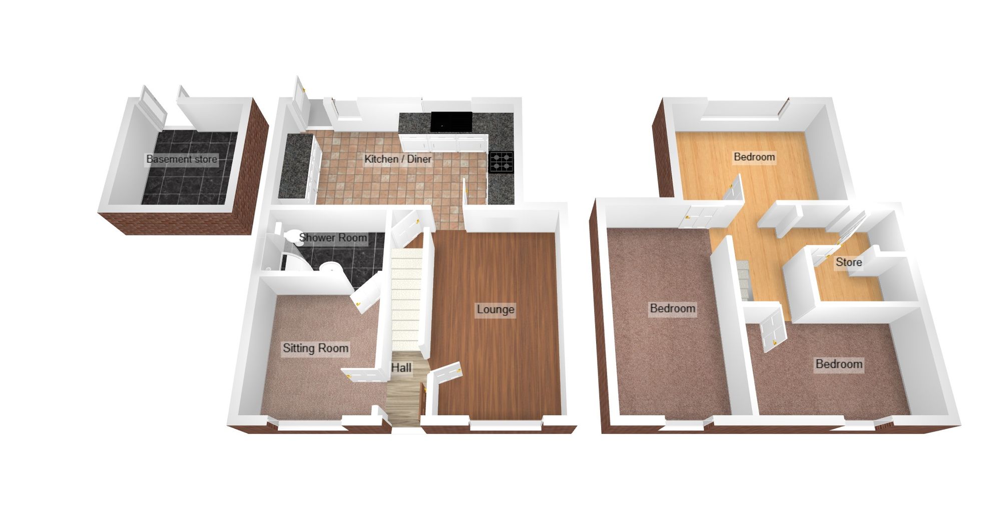 Floorplan for High Street, Ogmore Vale, CF32